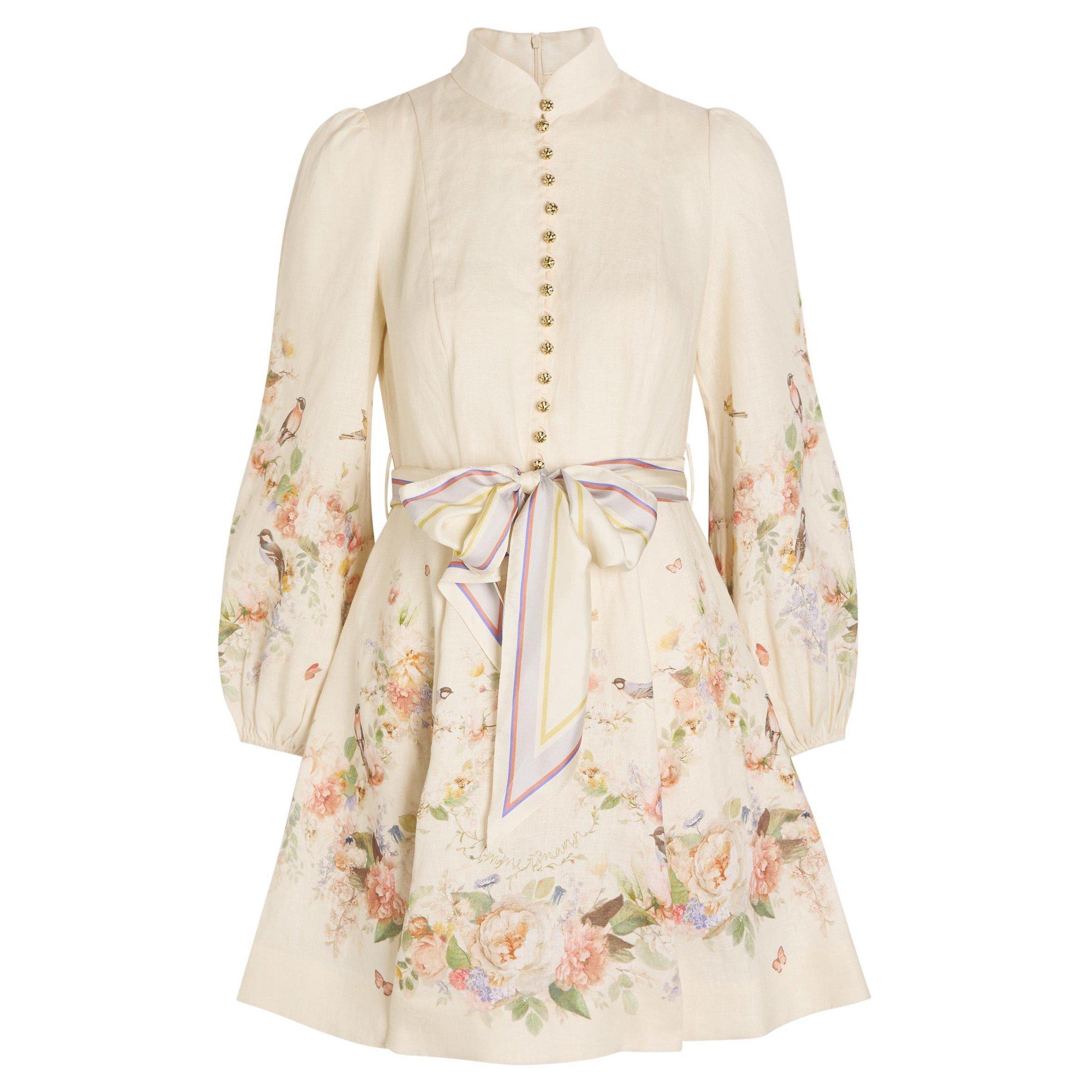 CREAM AND OTHER - Zimmermann - Valiant Button Mini Dress