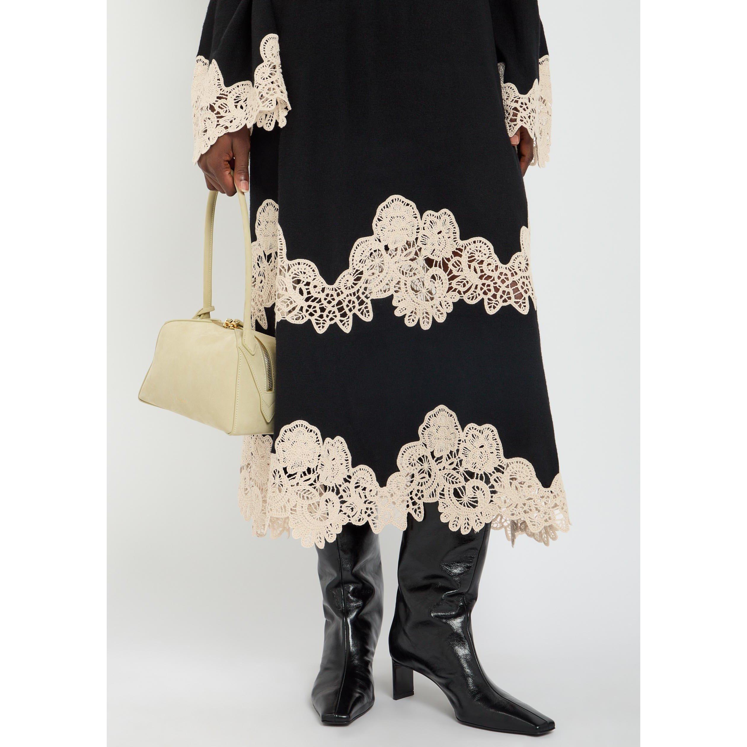 BLACK AND OTHER - Zimmermann - Women's Valiant Merino Lace Slim-Fit Shirt Dress - 5