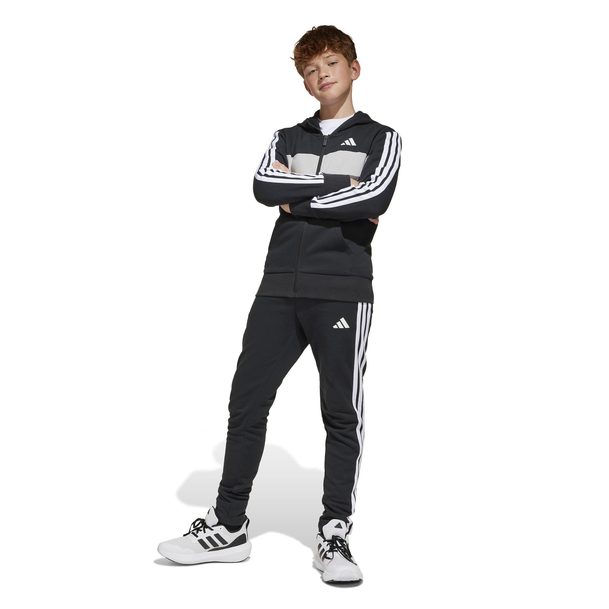 Black/Grey - adidas - Tiberio Fleece Tracksuit Juniors - 4