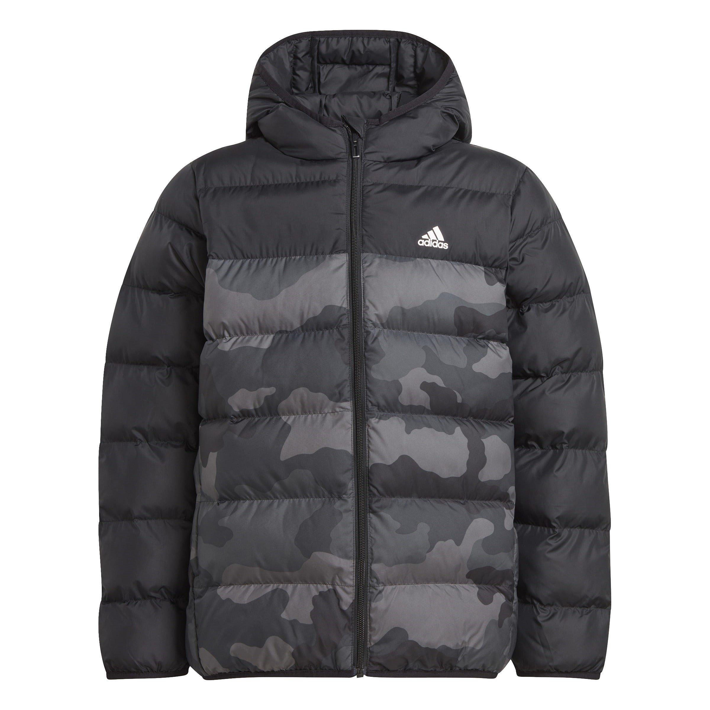 Crno/Sivo šest - adidas - Synthetic Down Allover Print Junior Jacket - 1