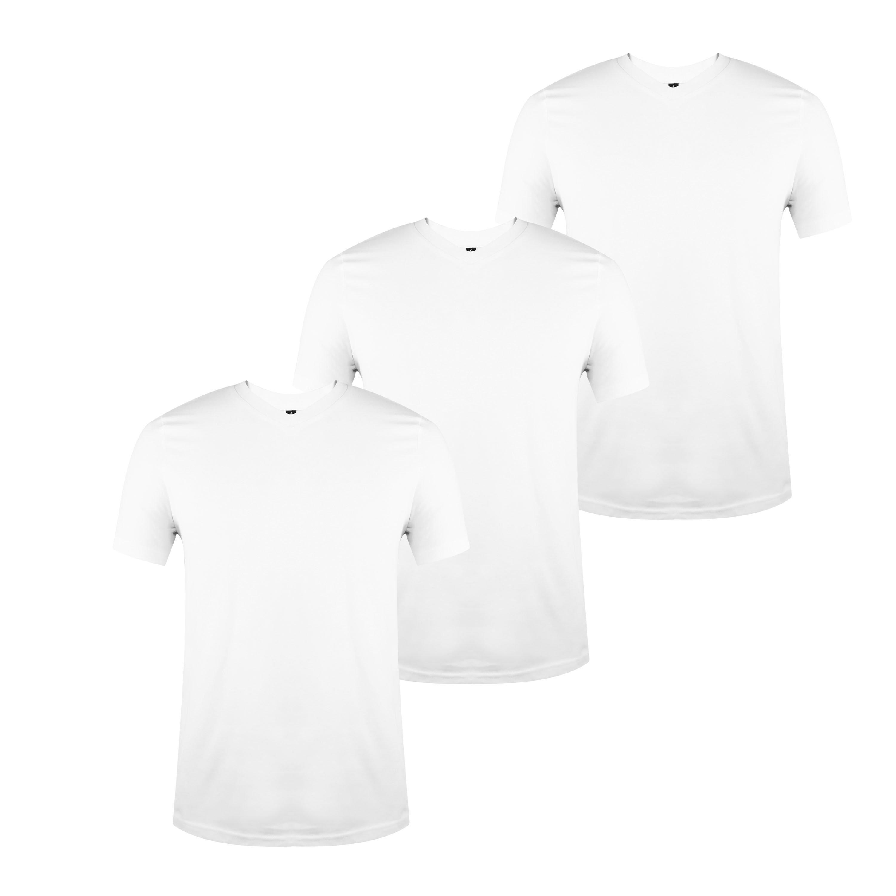 Blanco - Donnay - Three Pack V Neck T Shirt Mens - 3