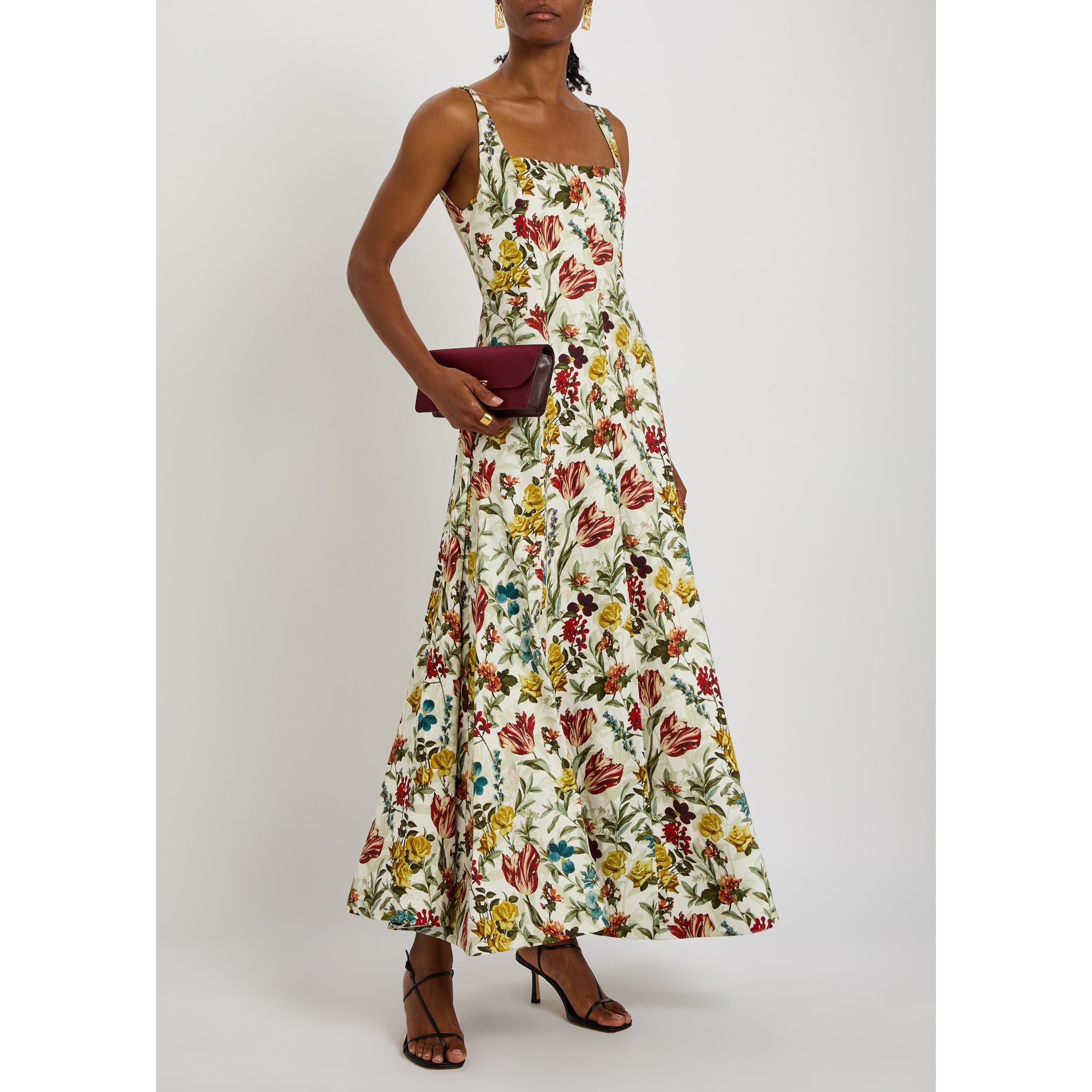 WHITE AND OTHER - Alice And Olivia - Women's Polly Linen Tie-Waist Maxi Dress - 5