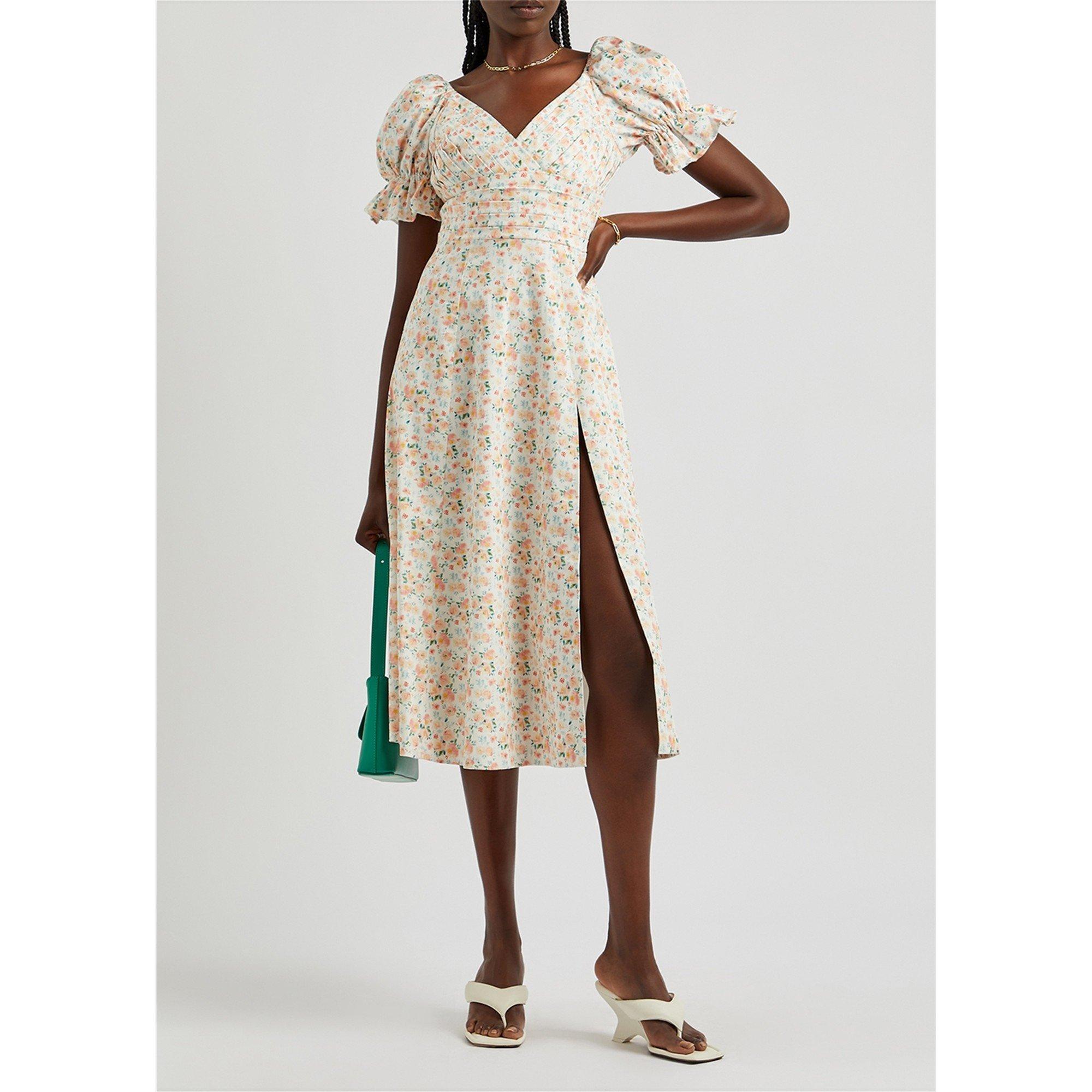 WHITE AND OTHER - Lavish Alice - MD PUFF SLV PLEAT DETAIL DRESS - 2