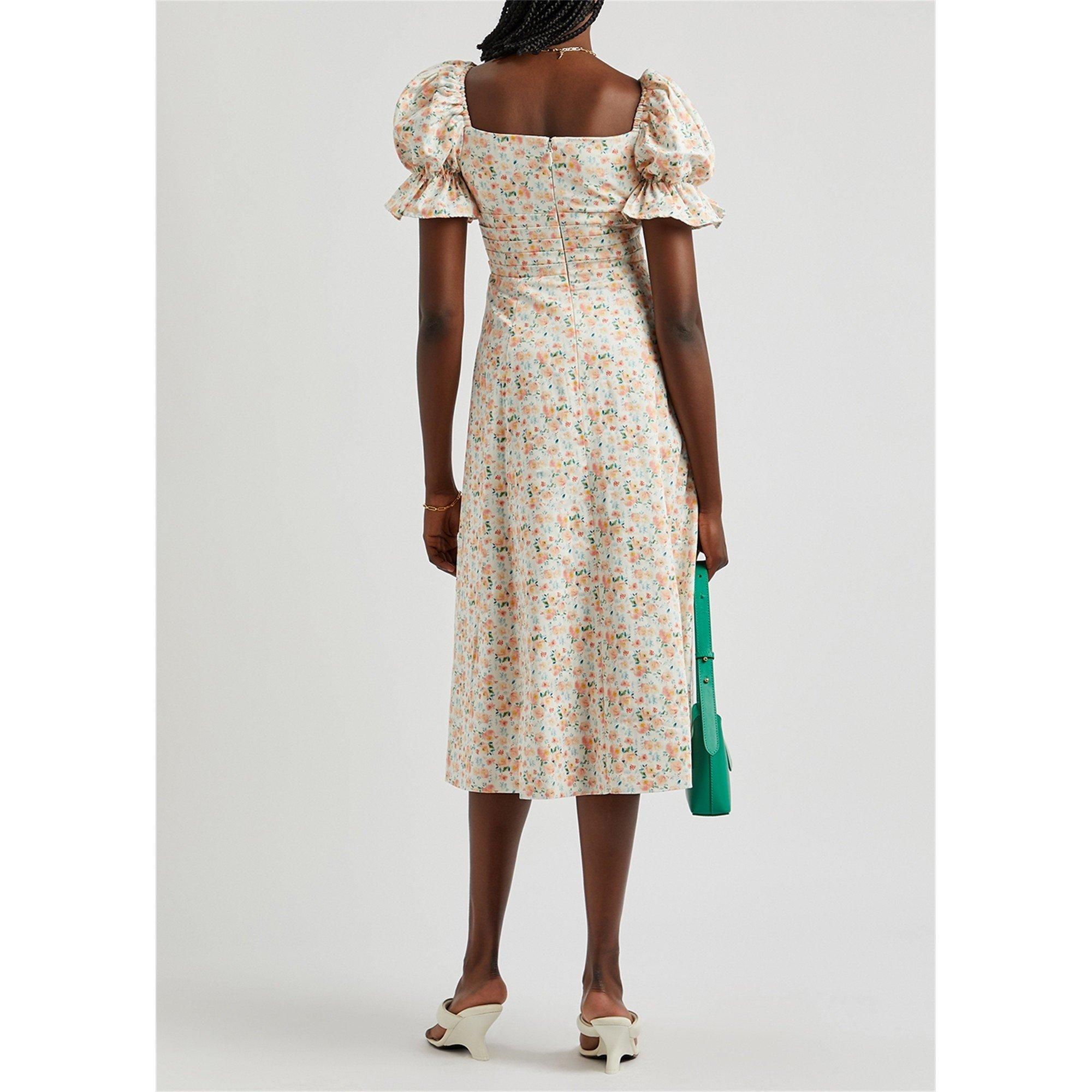 WHITE AND OTHER - Lavish Alice - MD PUFF SLV PLEAT DETAIL DRESS - 3