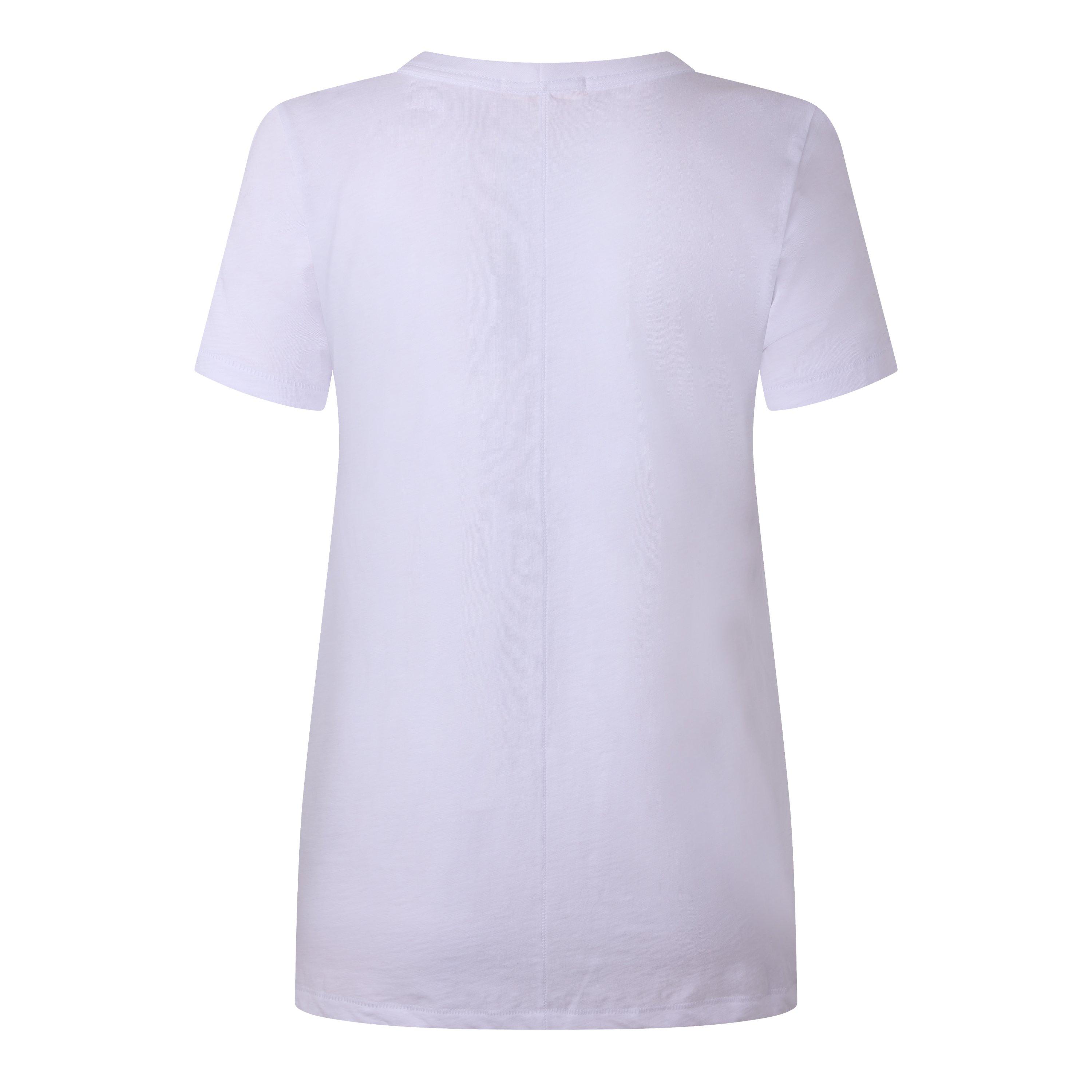WHITE AND OTHER - Rag and Bone - Women's Slub Vee Cotton Short-Sleeve T-Shirt - 2