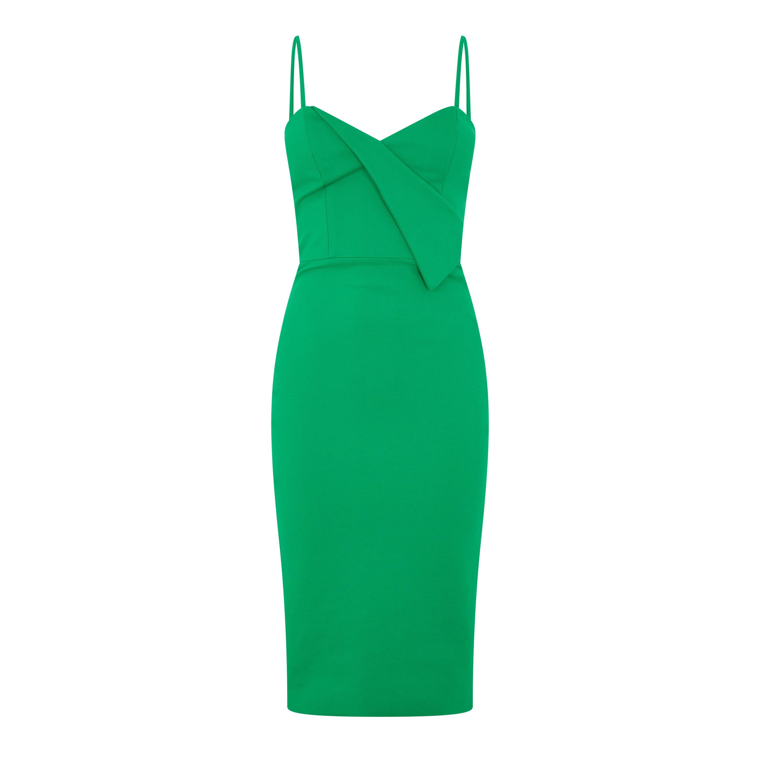 GREEN - Lavish Alice - MD ORIGAMI FOLDED MIDI DR - 1