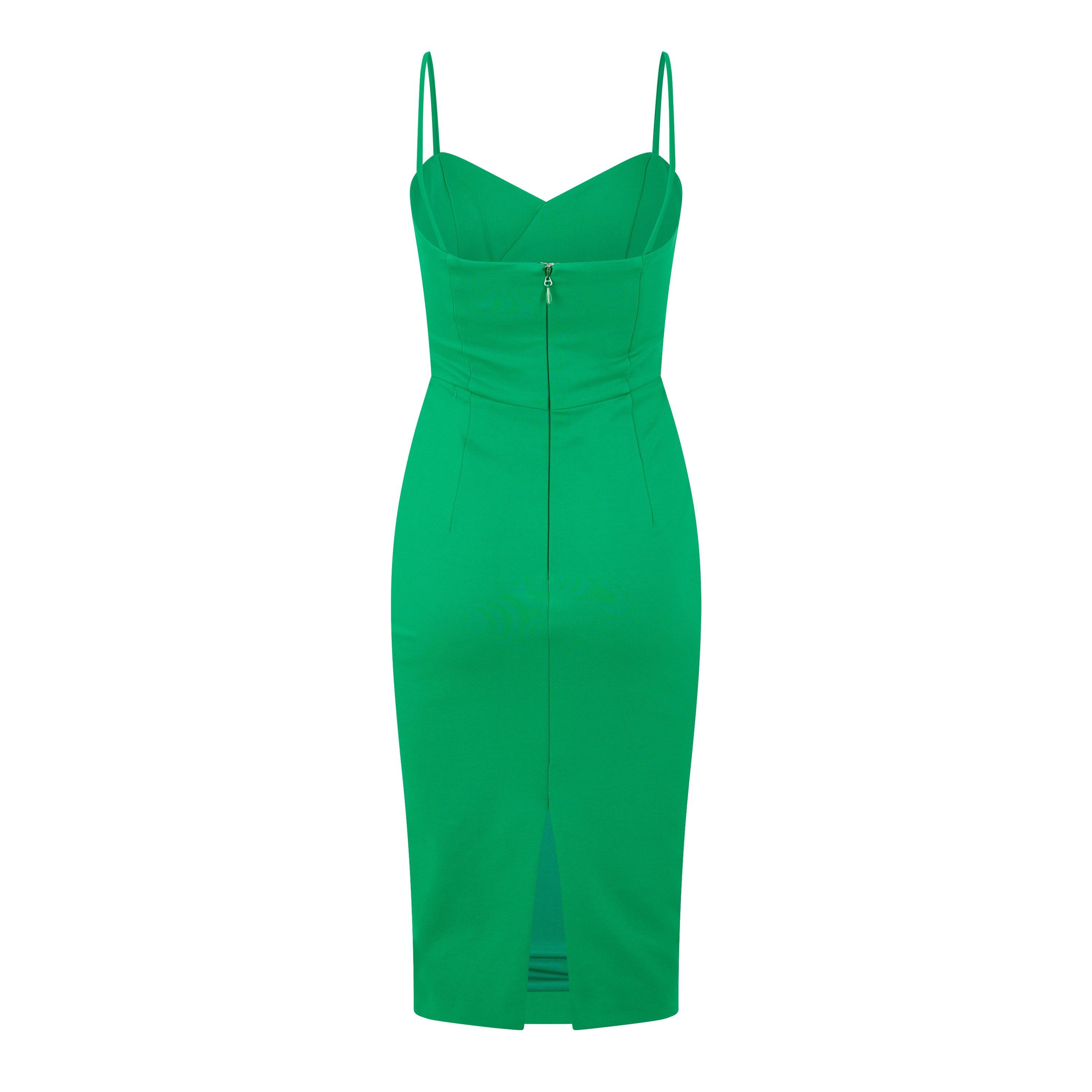 GREEN - Lavish Alice - MD ORIGAMI FOLDED MIDI DR - 2