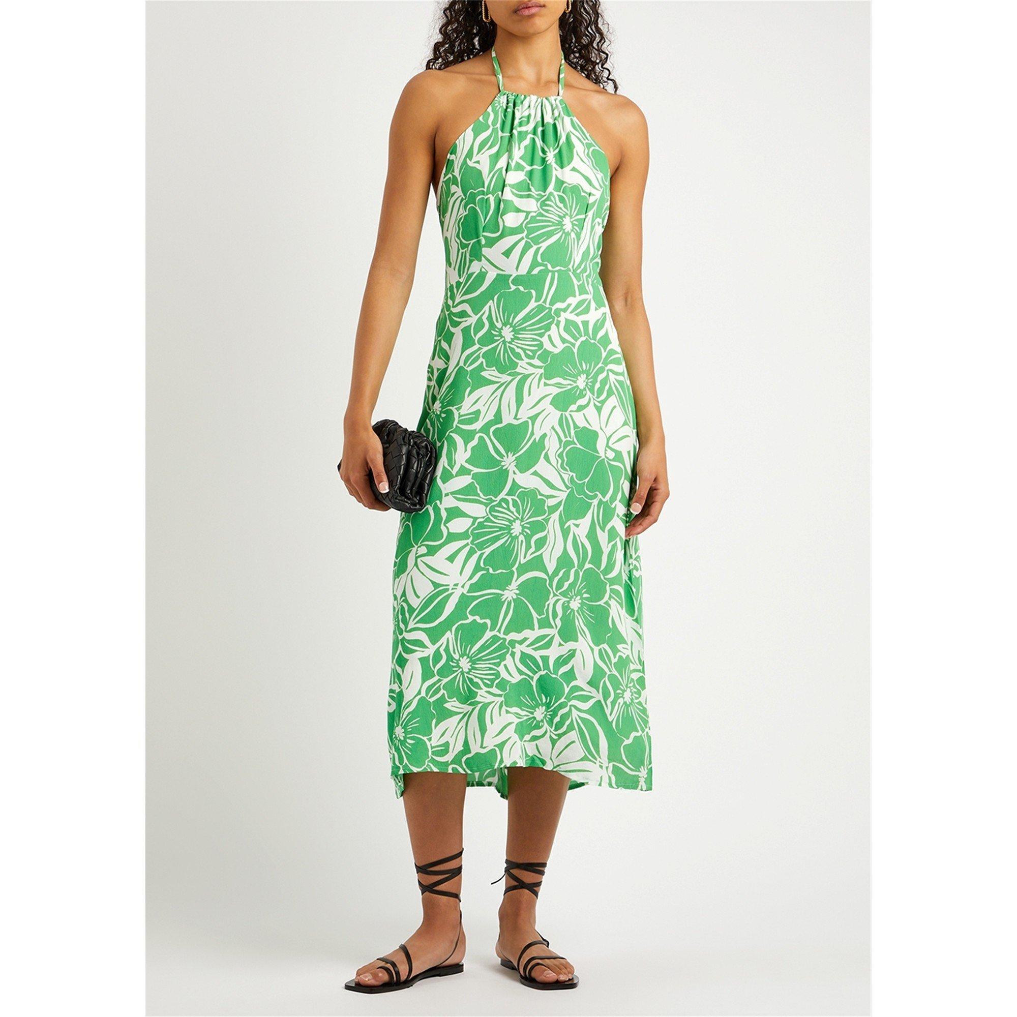 GREEN AND OTHER - Faithfull The Brand - LD TAORMINA HALTER MIDI DRESS - 2