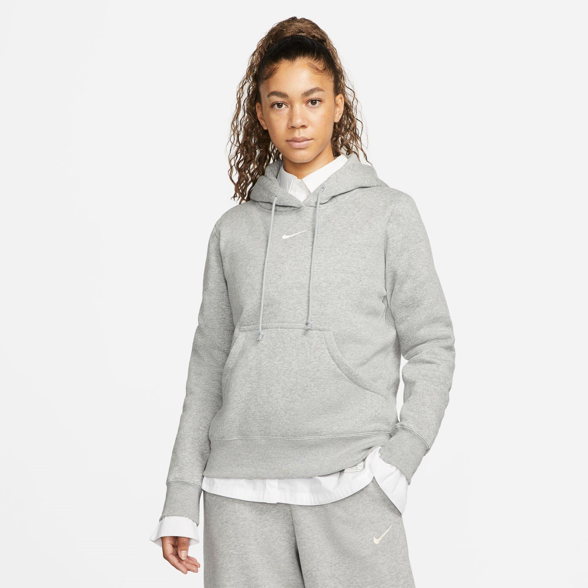 Nike Women's Sportswear Phoenix Fleece Pullover Hoodie - Grey - 14 (L)