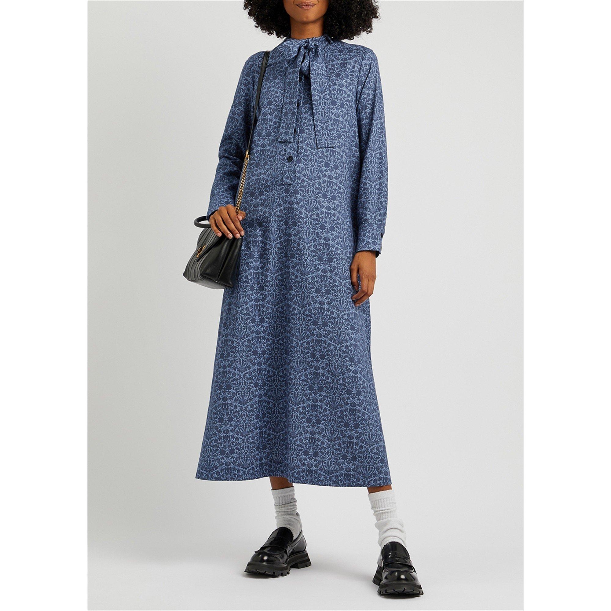 BLUE AND OTHER - APOF - LD LS ALBERTE DRESS W BELT - 2