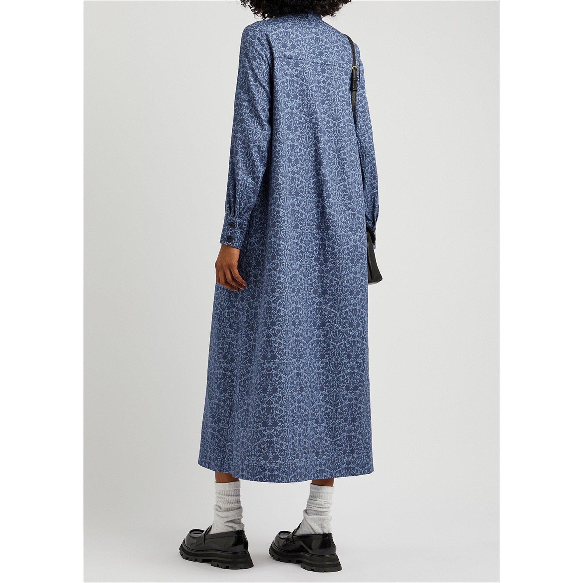 BLUE AND OTHER - APOF - LD LS ALBERTE DRESS W BELT - 3