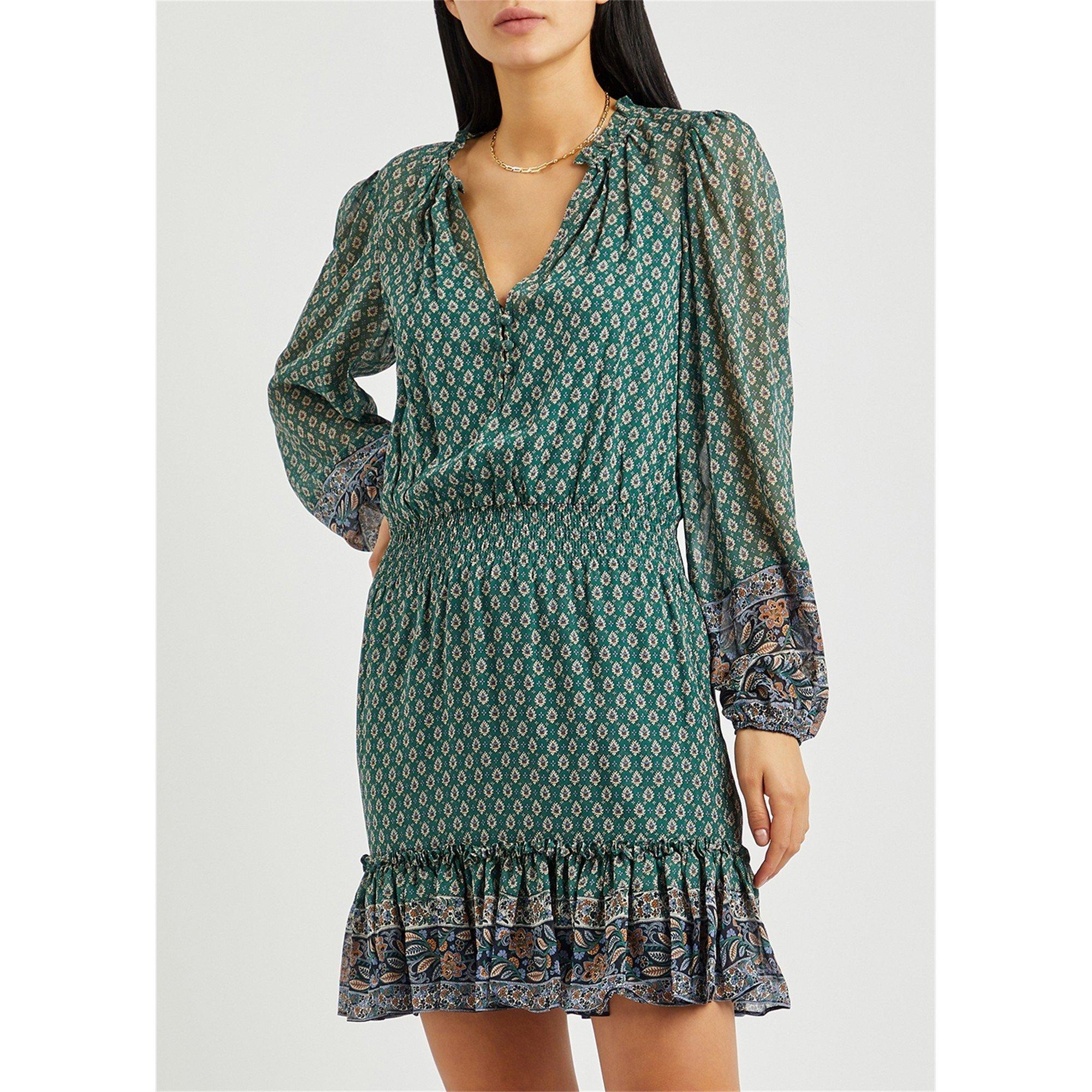 GREEN AND OTHER - Veronica Beard - SD LS DESTINY TIERED DRESS - 2