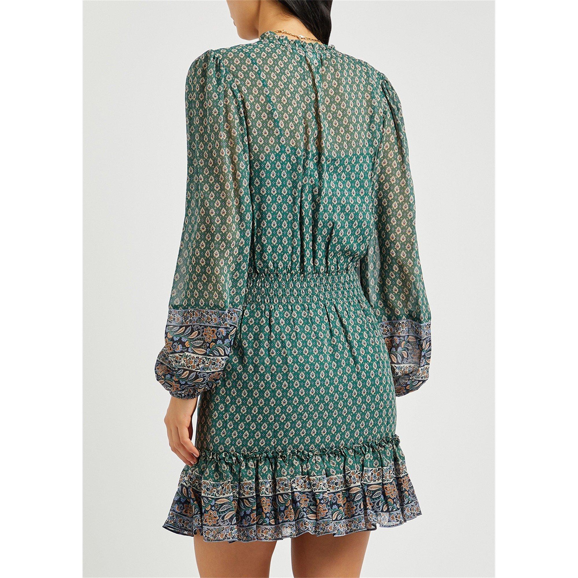 GREEN AND OTHER - Veronica Beard - SD LS DESTINY TIERED DRESS - 3
