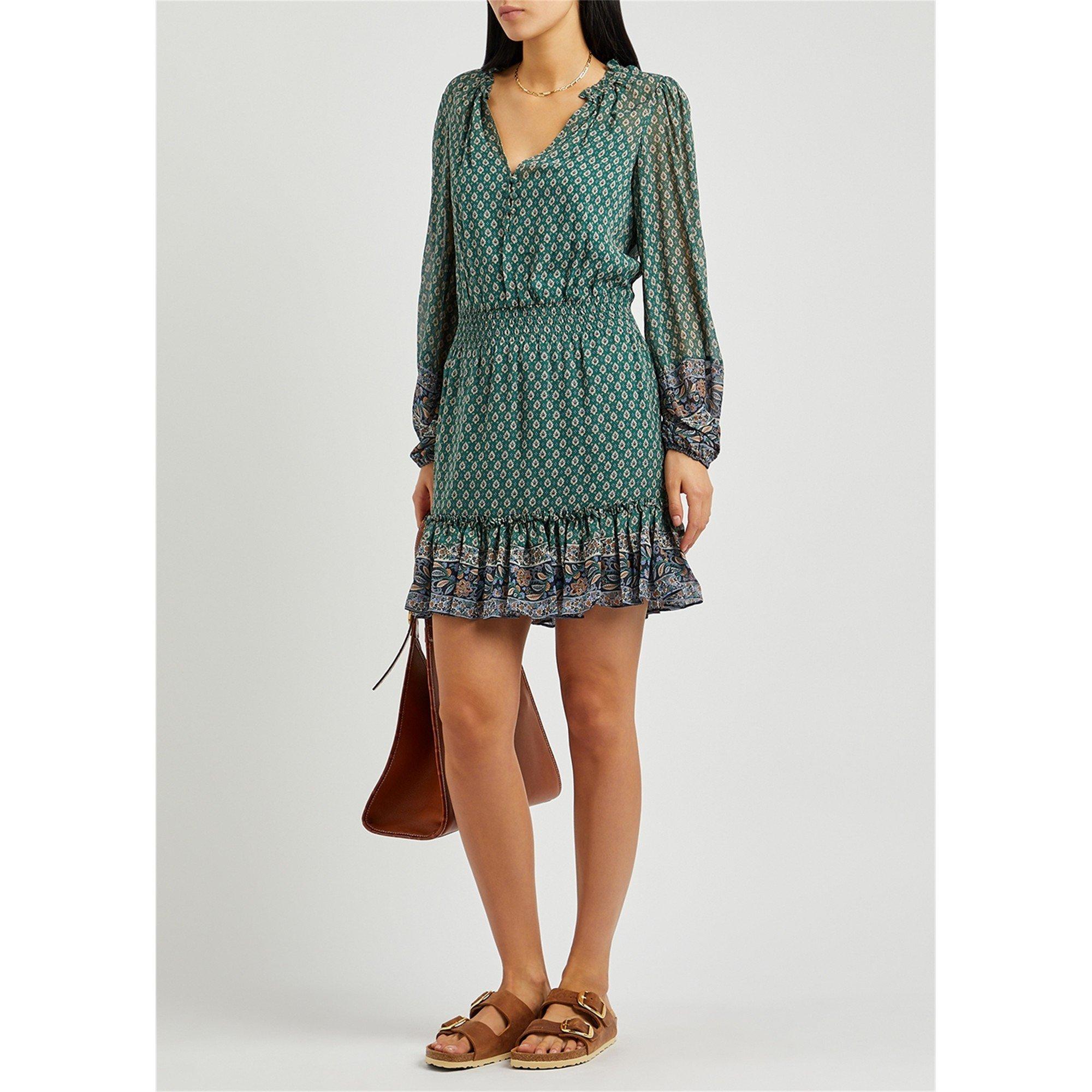 GREEN AND OTHER - Veronica Beard - SD LS DESTINY TIERED DRESS - 5