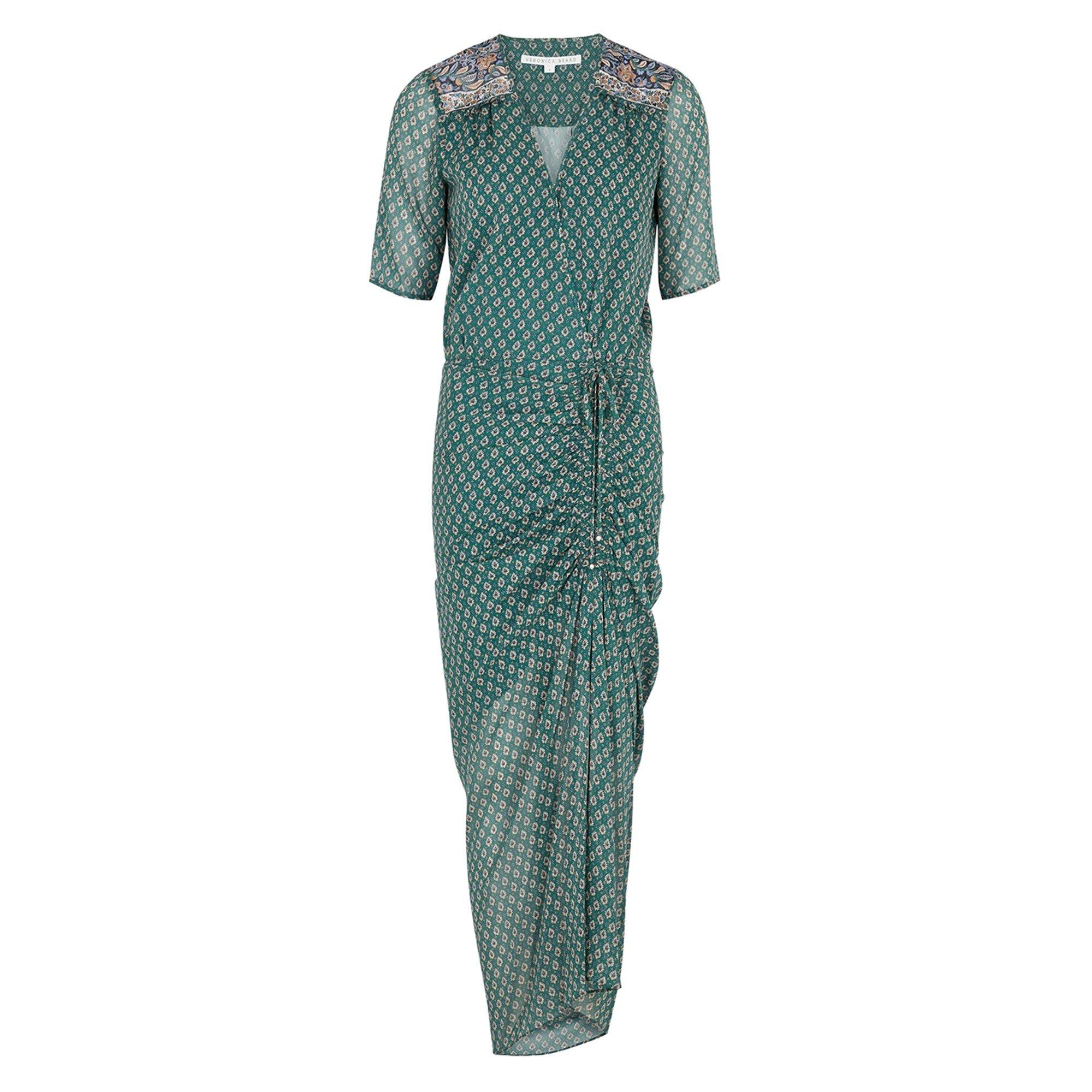 GREEN AND OTHER - Veronica Beard - LD SS MARIPOSA RUCHE SPLIT DRS - 1