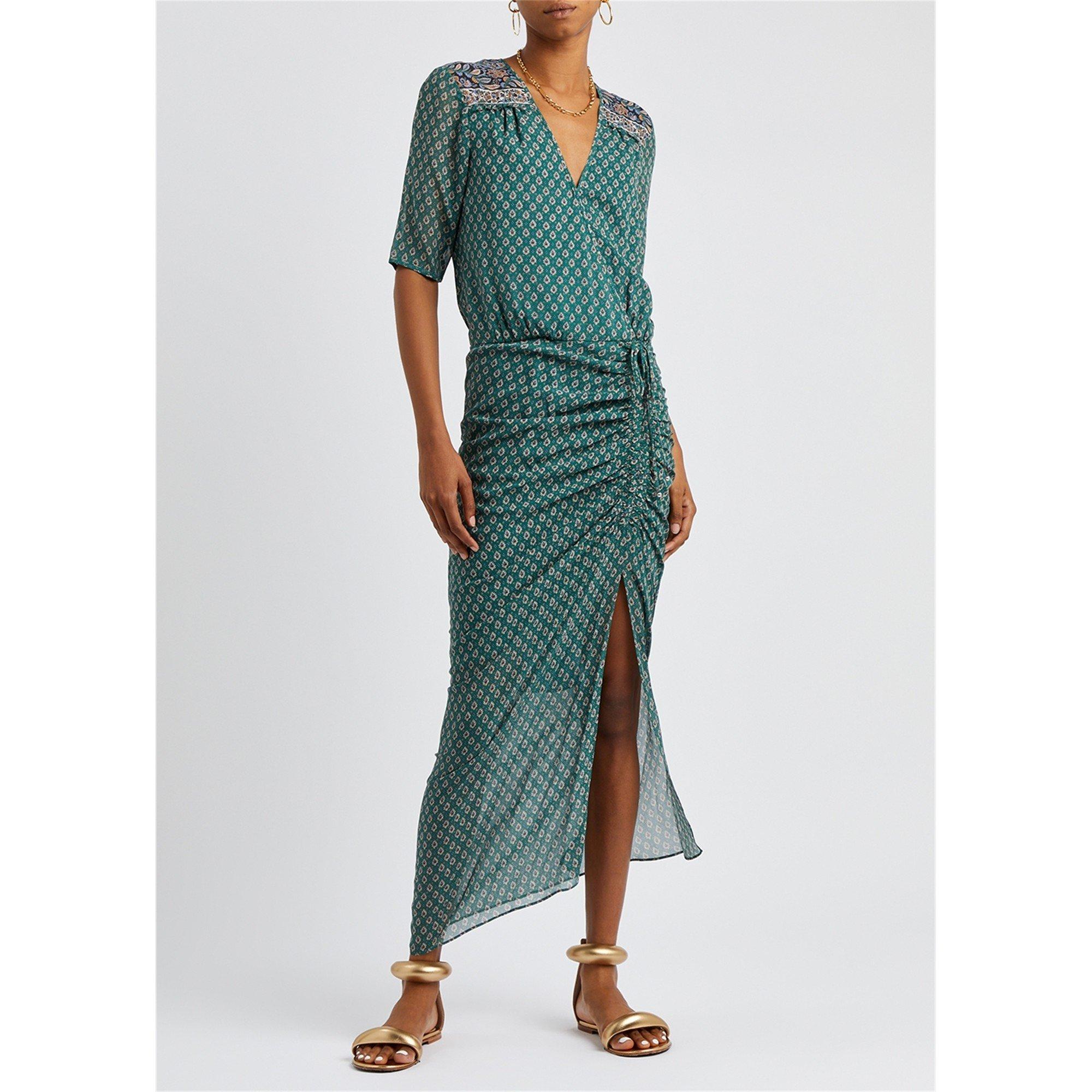 GREEN AND OTHER - Veronica Beard - LD SS MARIPOSA RUCHE SPLIT DRS - 2