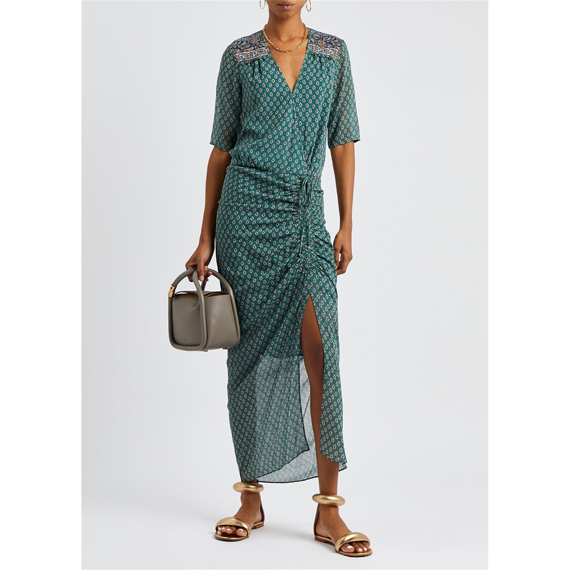 GREEN AND OTHER - Veronica Beard - LD SS MARIPOSA RUCHE SPLIT DRS - 5