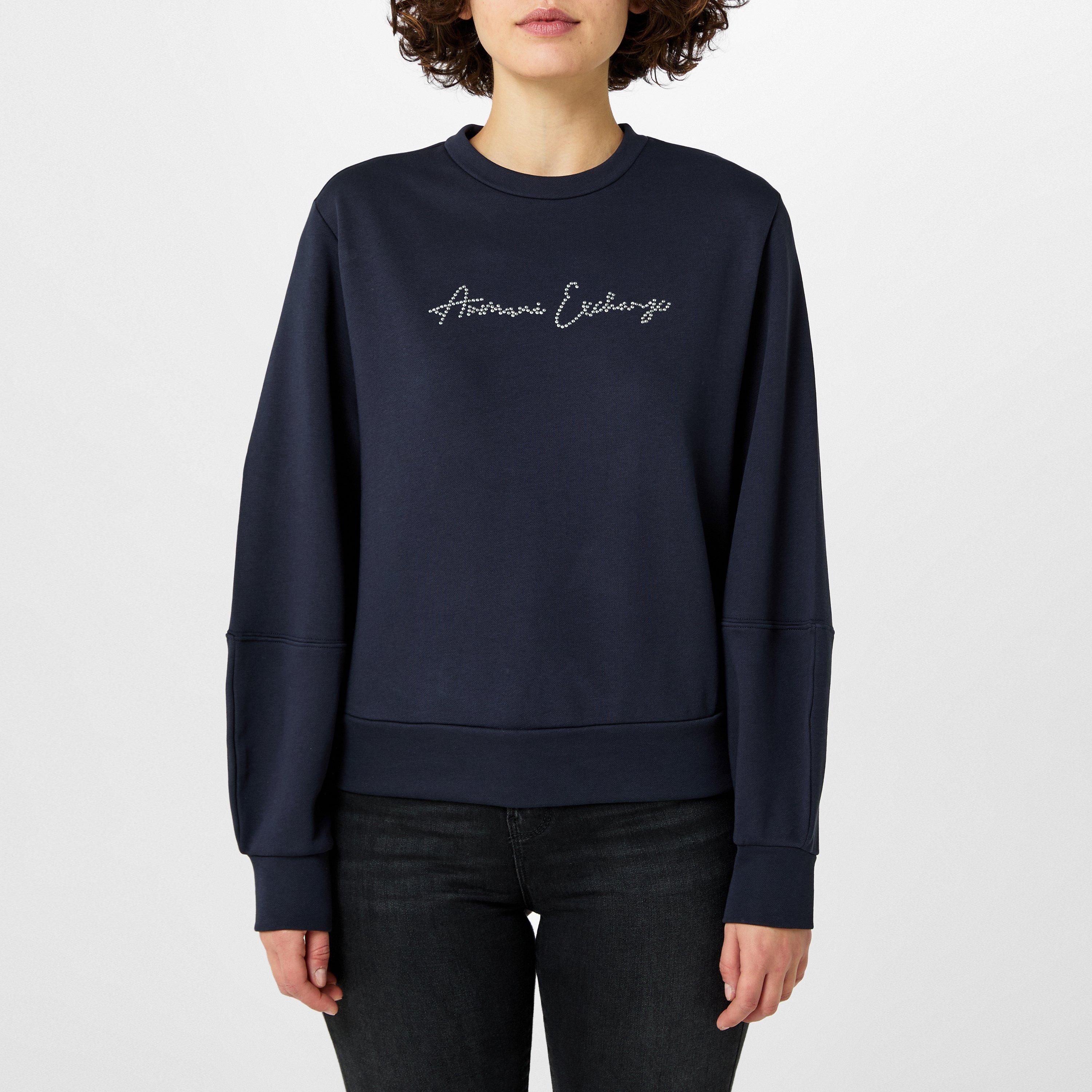 Navy 1593 - Armani Exchange - Diamante Signature Crew Sweater - 1