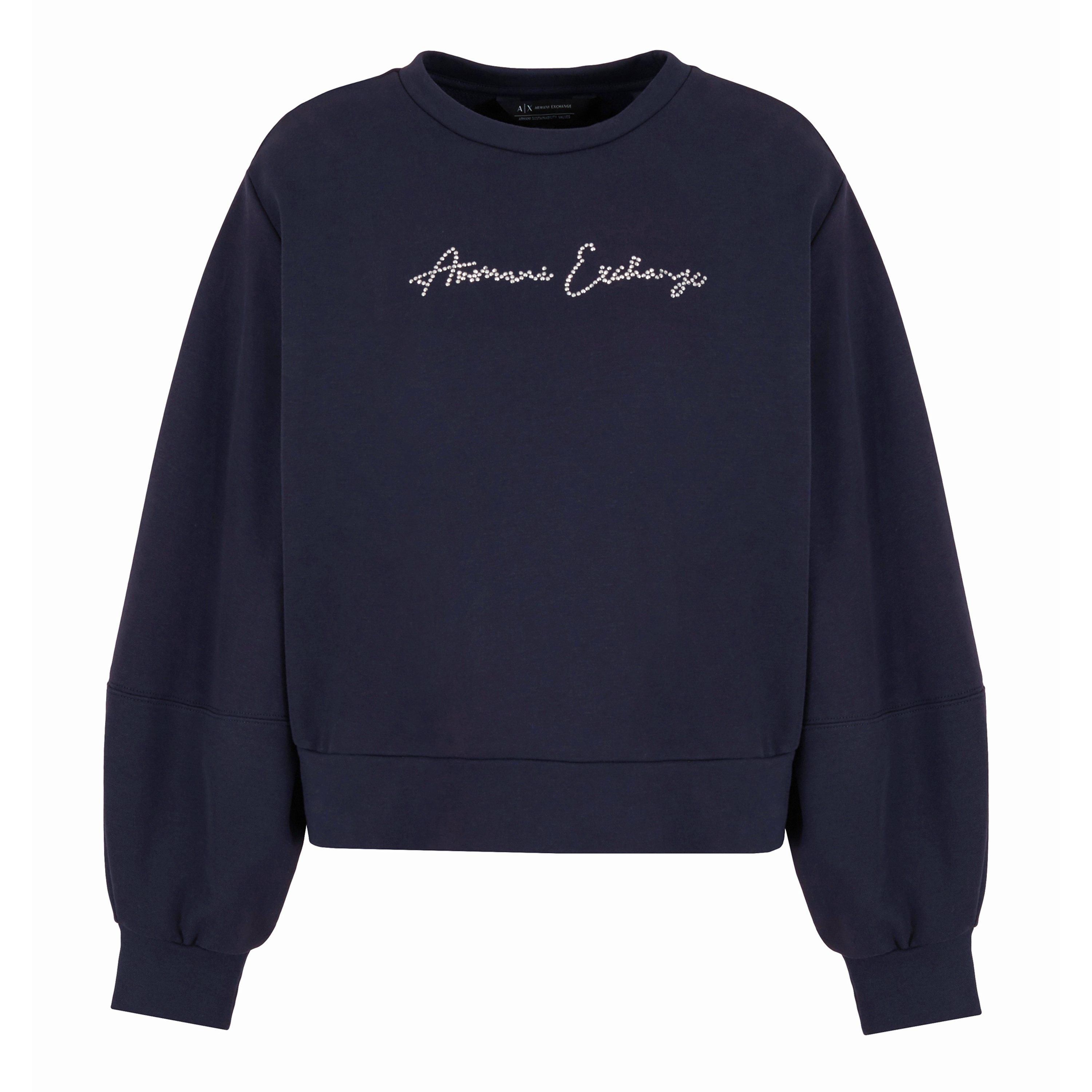 Navy 1593 - Armani Exchange - Diamante Signature Crew Sweater - 5