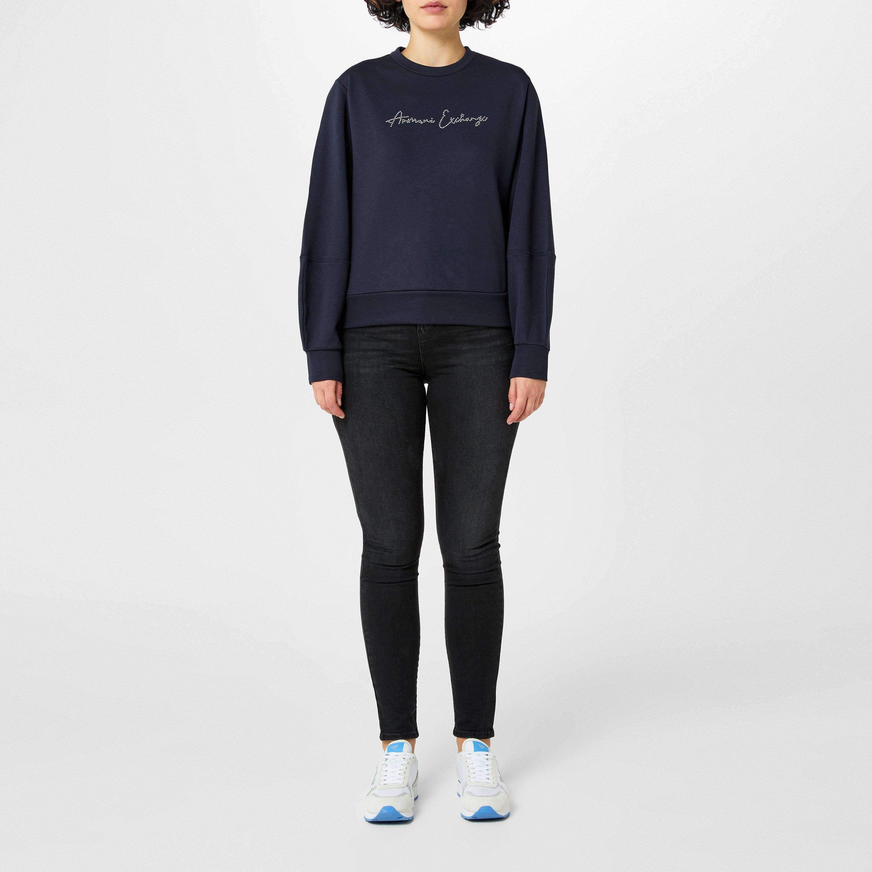 Navy 1593 - Armani Exchange - Diamante Signature Crew Sweater - 4