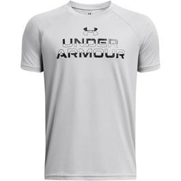 Under Armour UA Techâ„¢ Split Wordmark Short Sleeve Boys