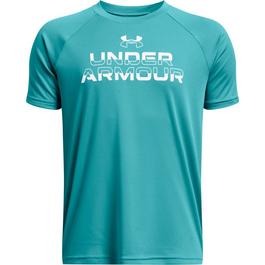 Under Armour UA Techâ„¢ Split Wordmark Short Sleeve Boys