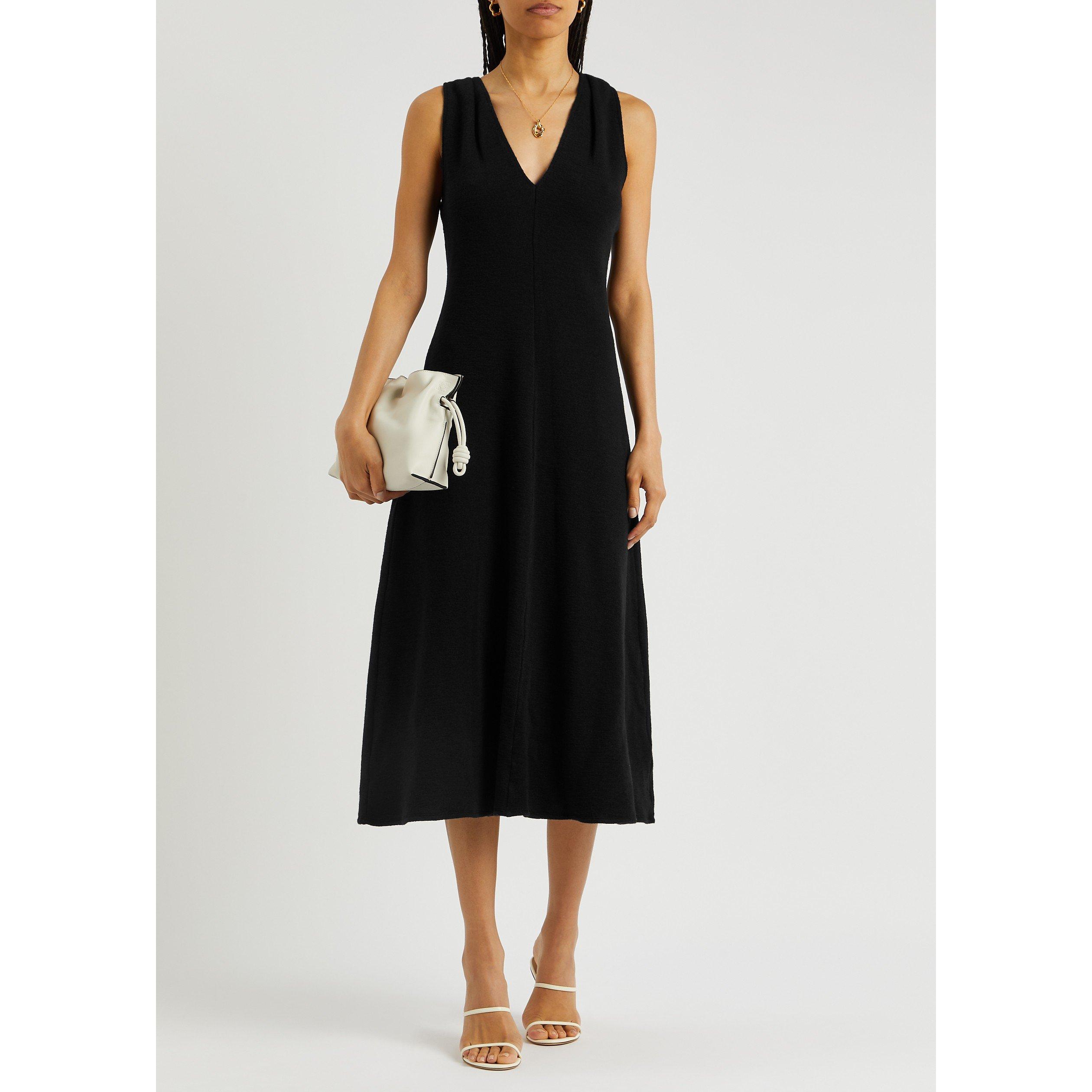BLACK - Vince - LD SS LEAN HALTER V-NK DRESS - 5