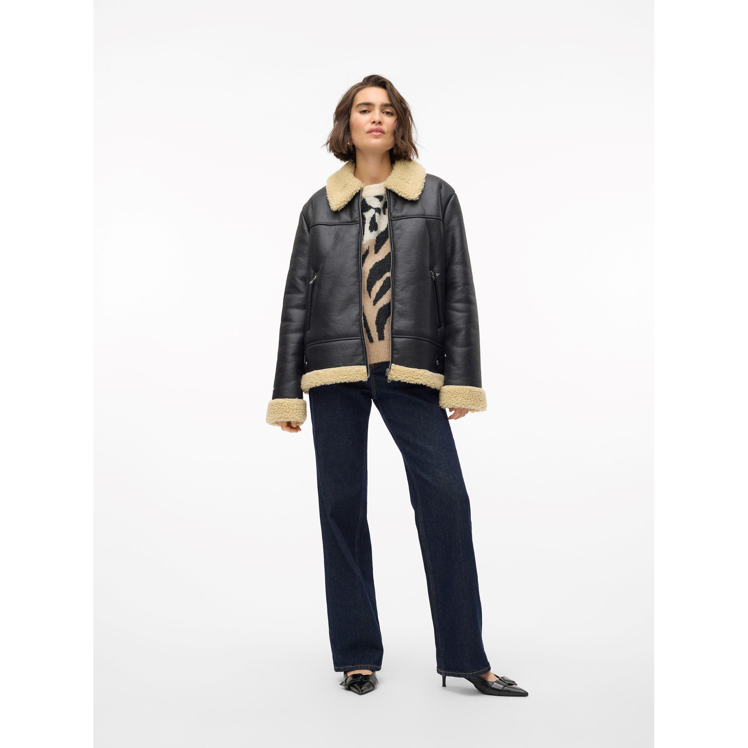 Schwarzer Haferbrei - Vero Moda - Women's Kay Aviator Jacket - 3