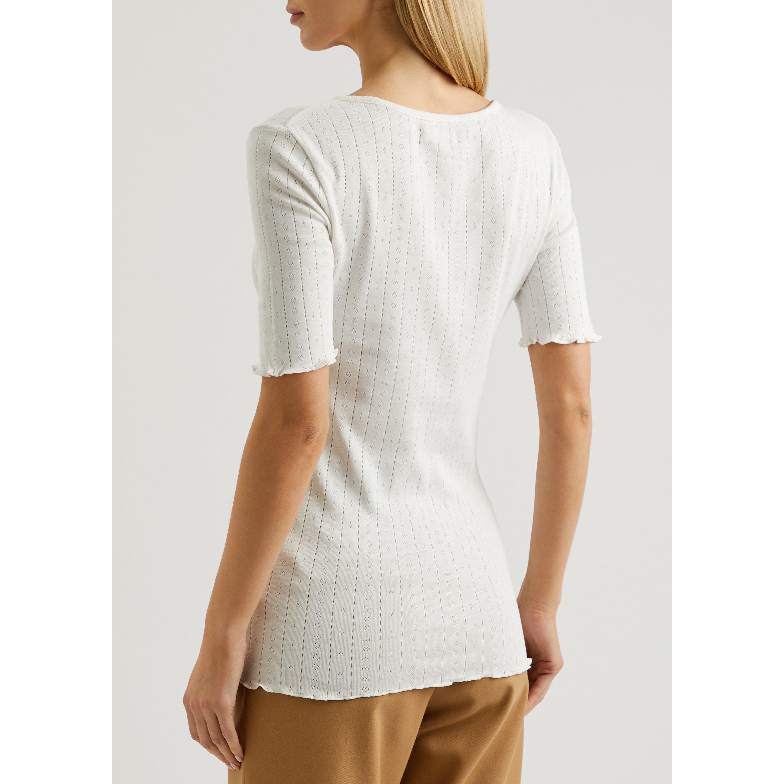OFF WHITE - Skall Studio - T SS EDIE POINTELLE TEE09 - 3