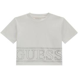 Guess Short Sleeve Crop T Shirt Juniors