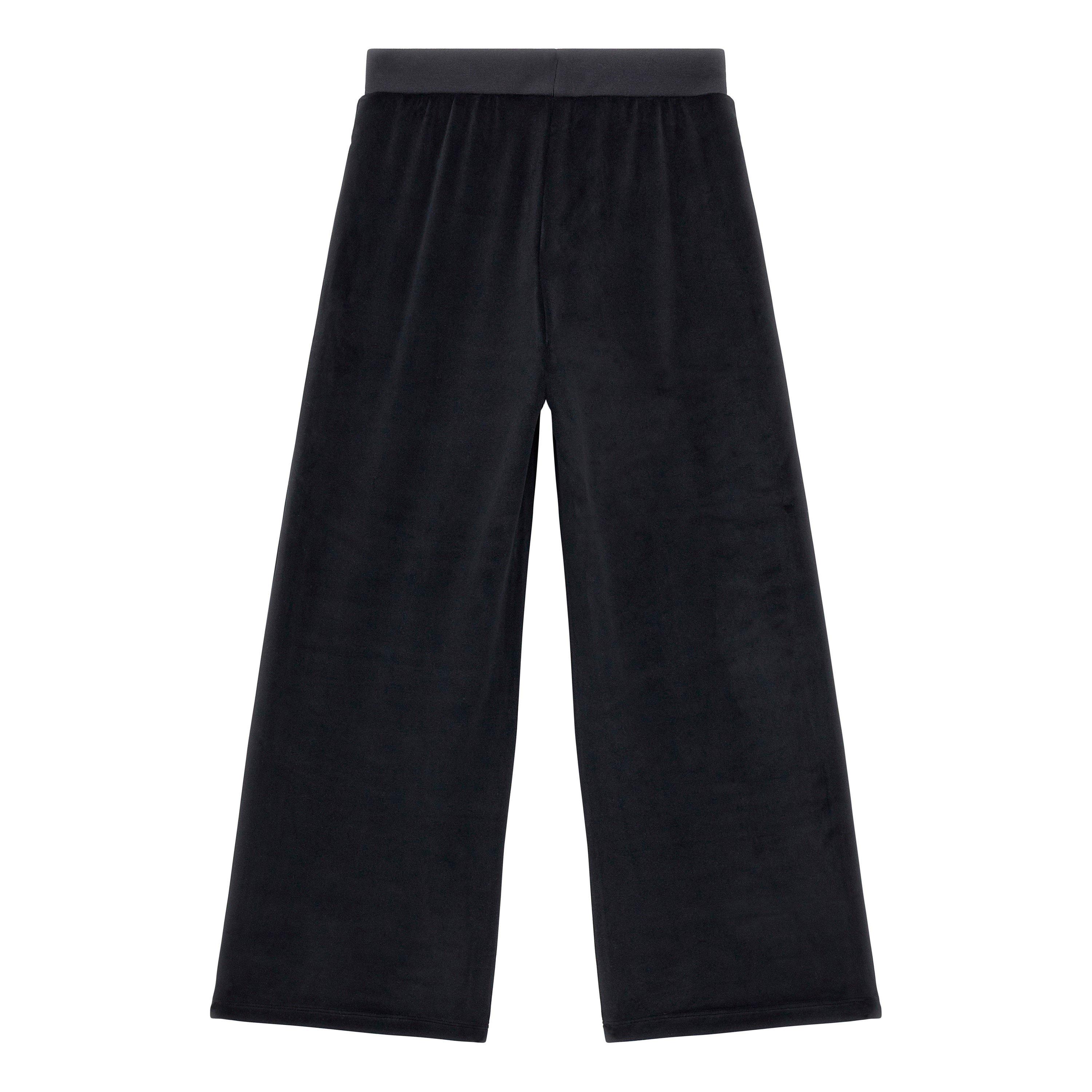 Zwart A996 JBLK - Guess - Kids' Velvet Open Hem Jersey Joggers - 2