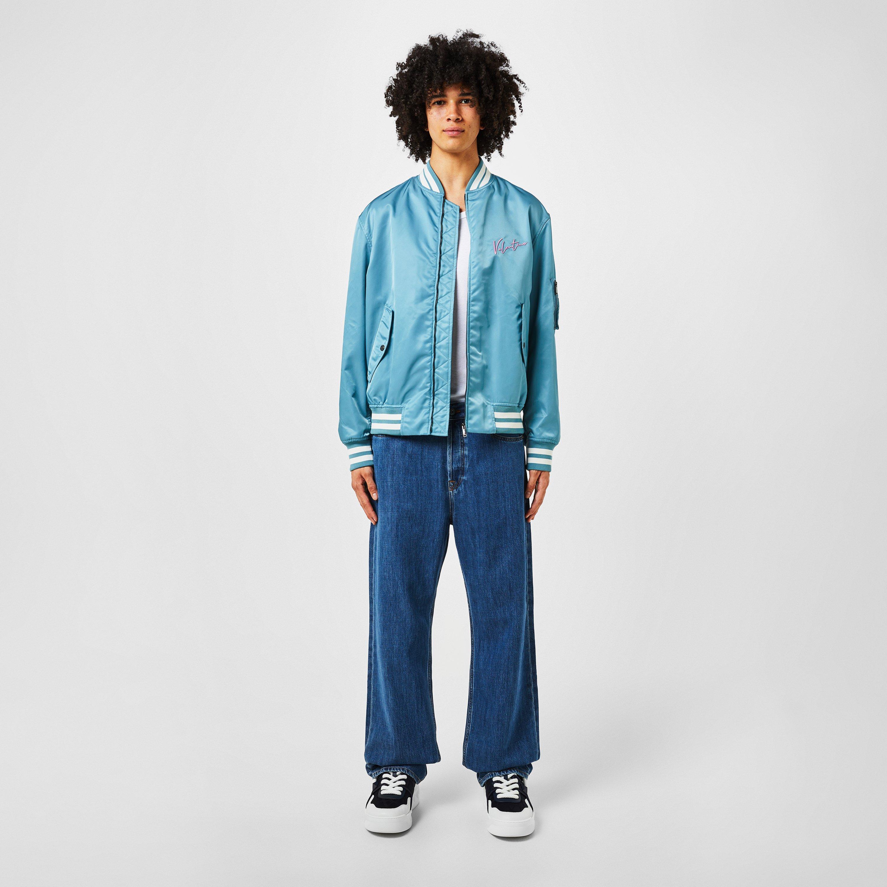 Stone - Valentino - Men's  Embroidered Long Sleeve Bomber Jacket - 4