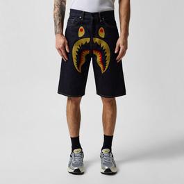 A Bathing Ape Shark Denim Shorts