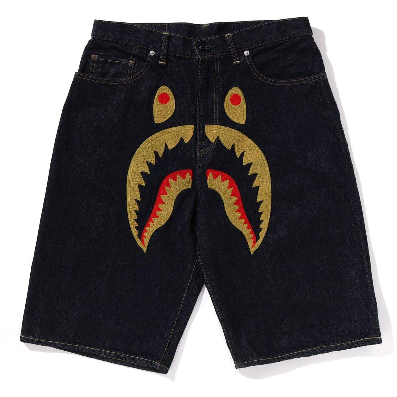 Indigo - A Bathing Ape - Shark Denim Shorts - 5