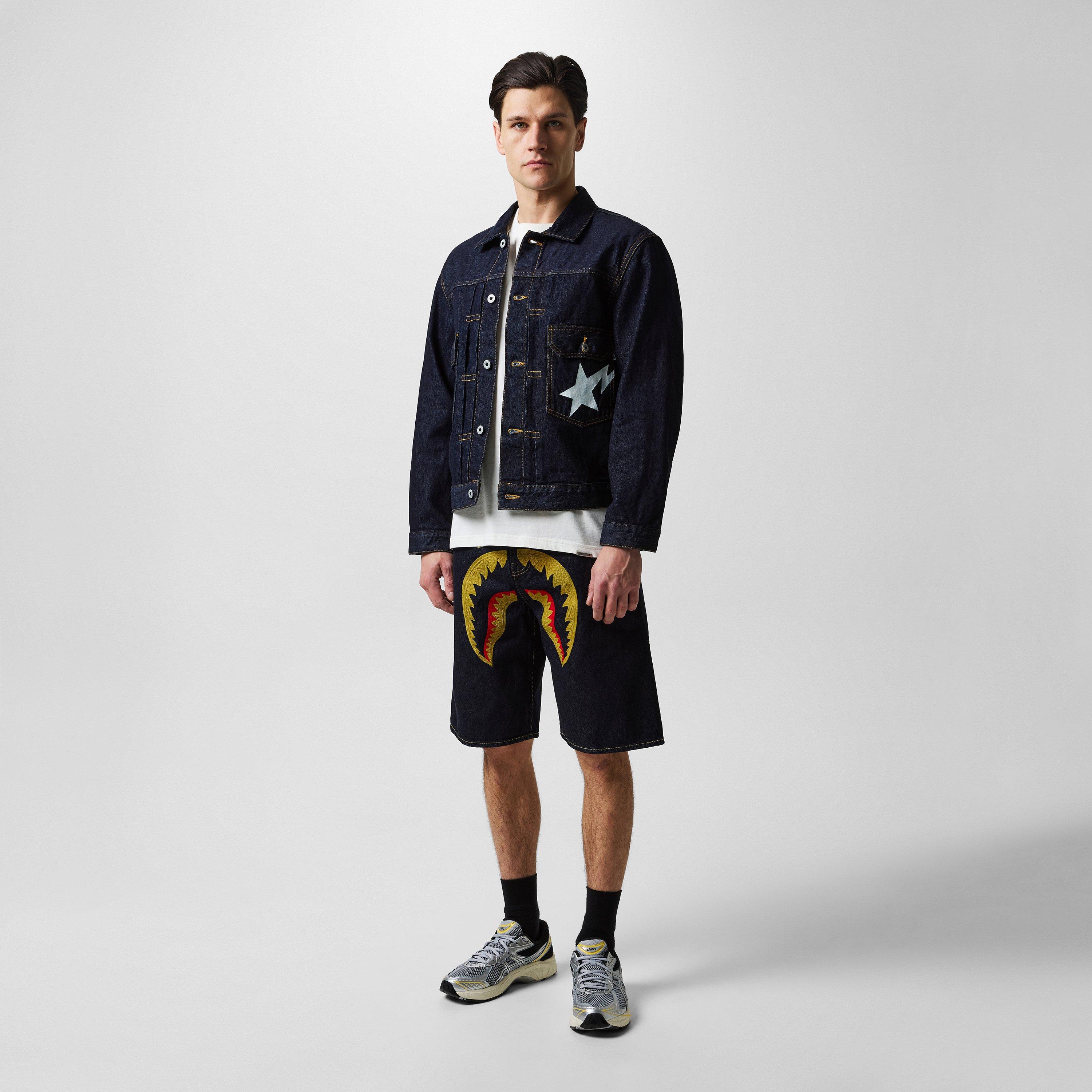 Indigo - A Bathing Ape - Shark Denim Shorts - 4