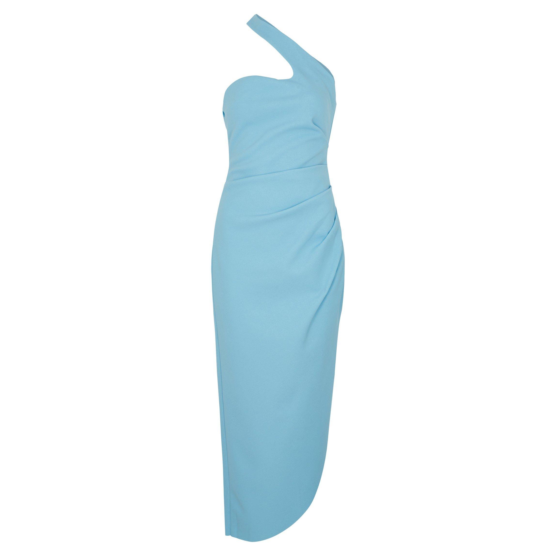 LIGHT BLUE - Misha - LD DELANCEY BONDED MIDI DRESS - 1