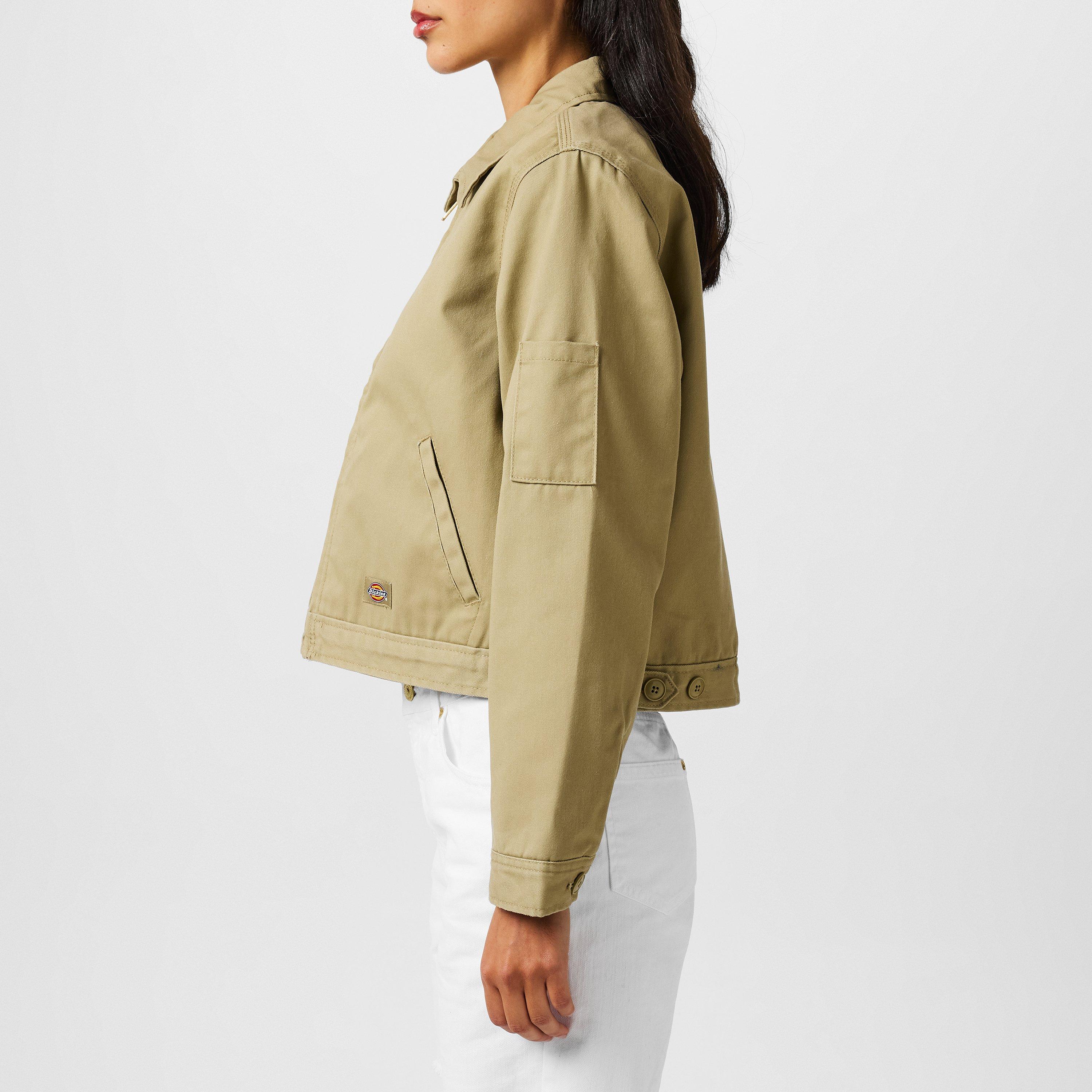 KHAKI - Dickies - Unlined Eisenhower Cropped Long Sleeve Barn Jacket - 2