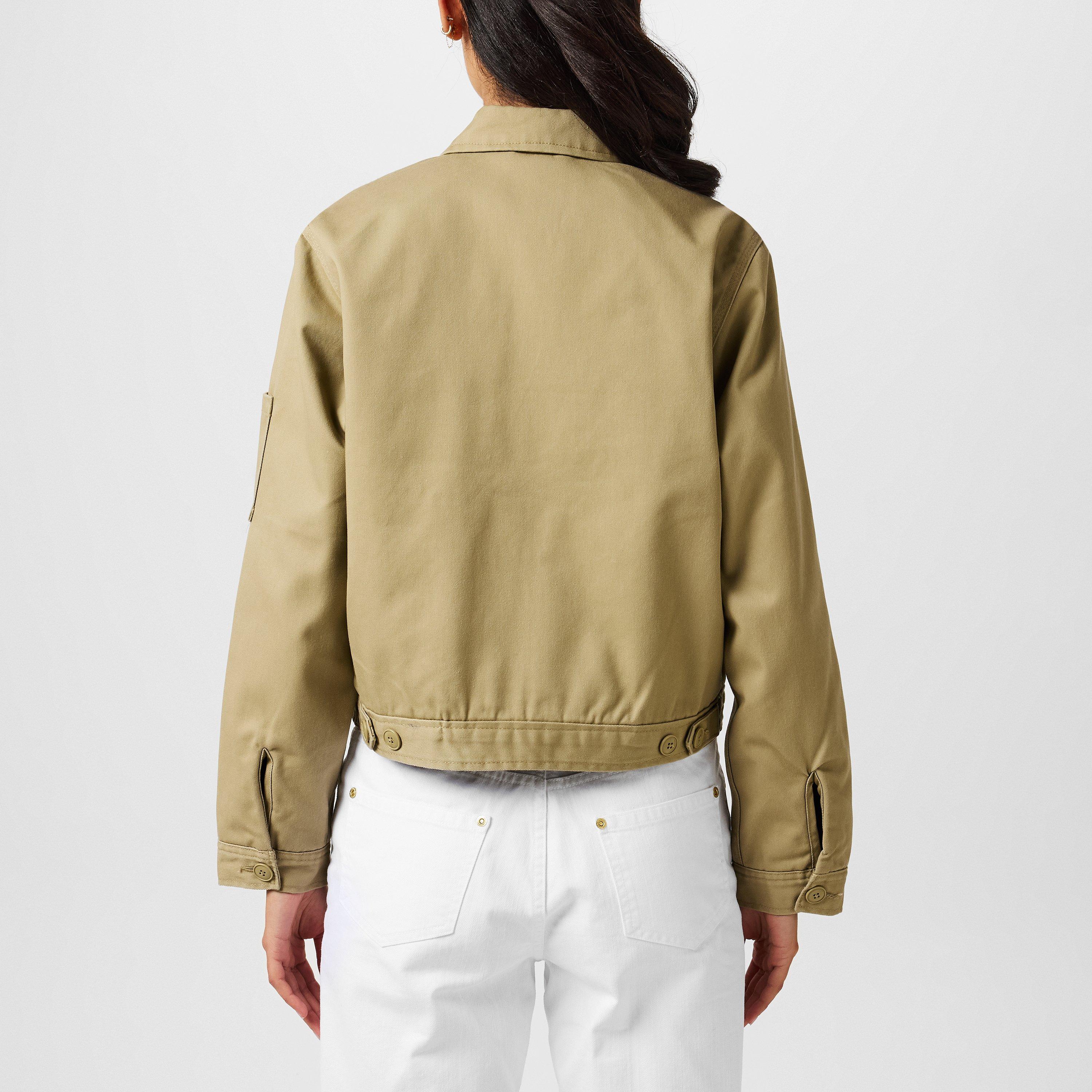 KHAKI - Dickies - Unlined Eisenhower Cropped Long Sleeve Barn Jacket - 3