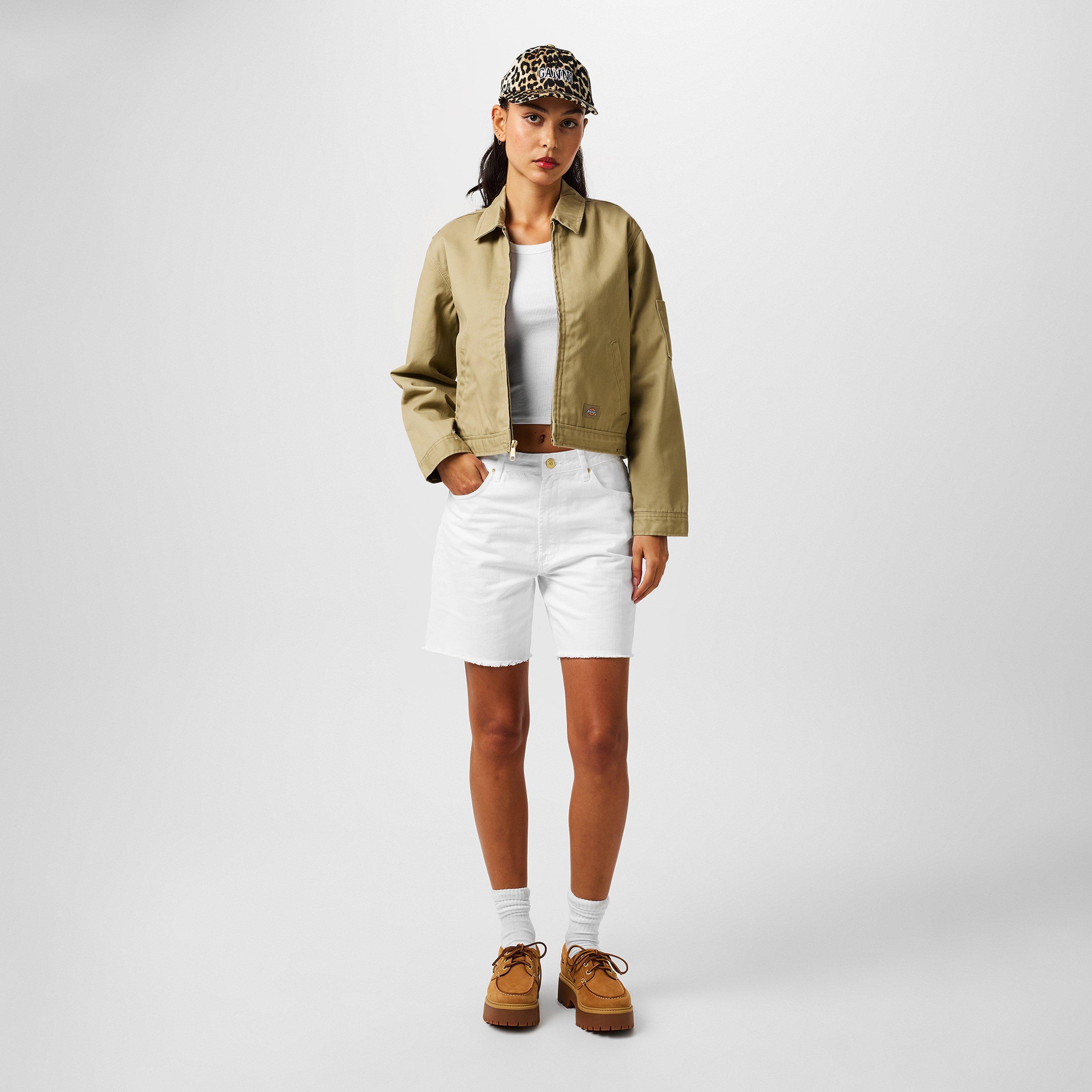 KHAKI - Dickies - Unlined Eisenhower Cropped Long Sleeve Barn Jacket - 4