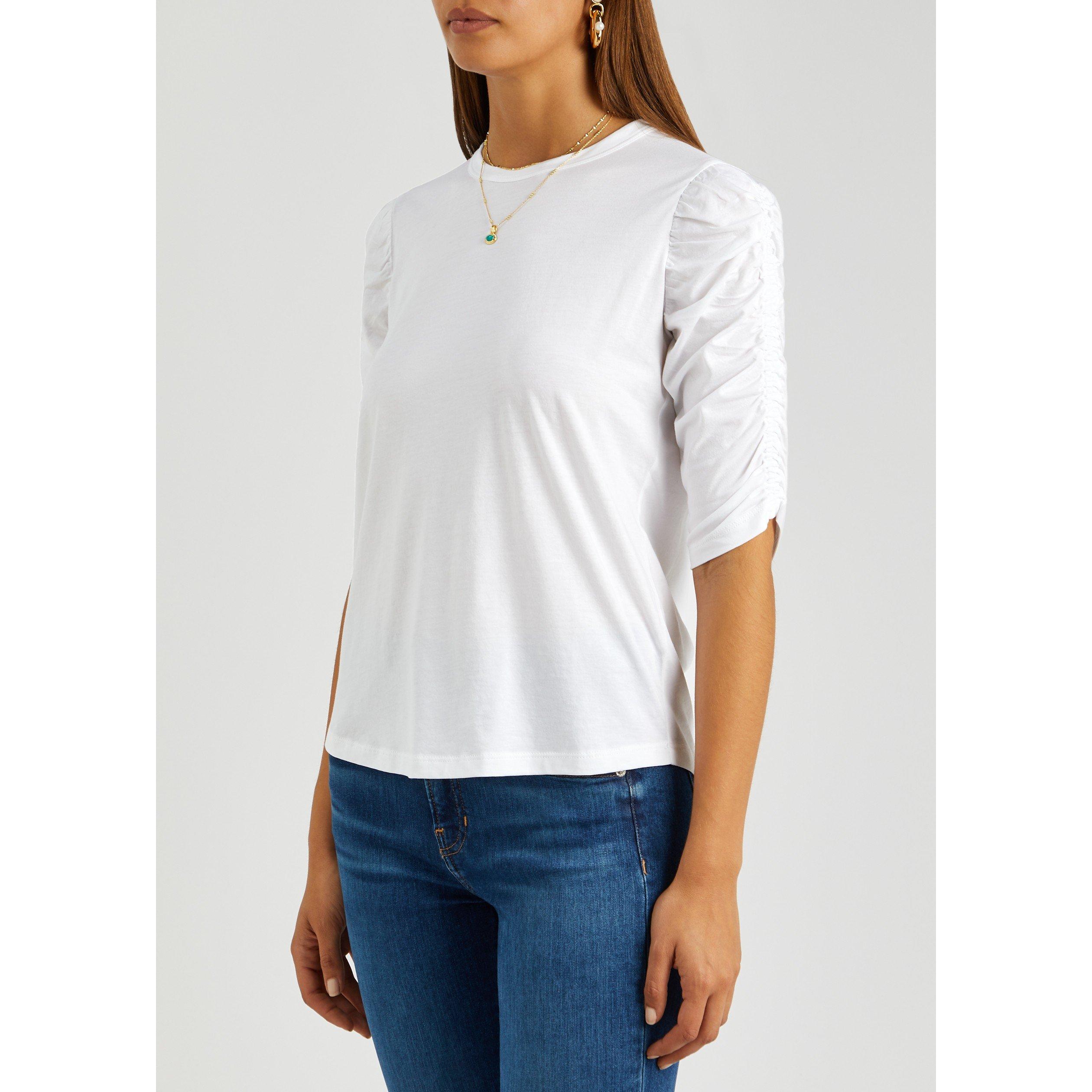 WHITE - Veronica Beard - T SS WALDORF CREW NECKT EE - 2