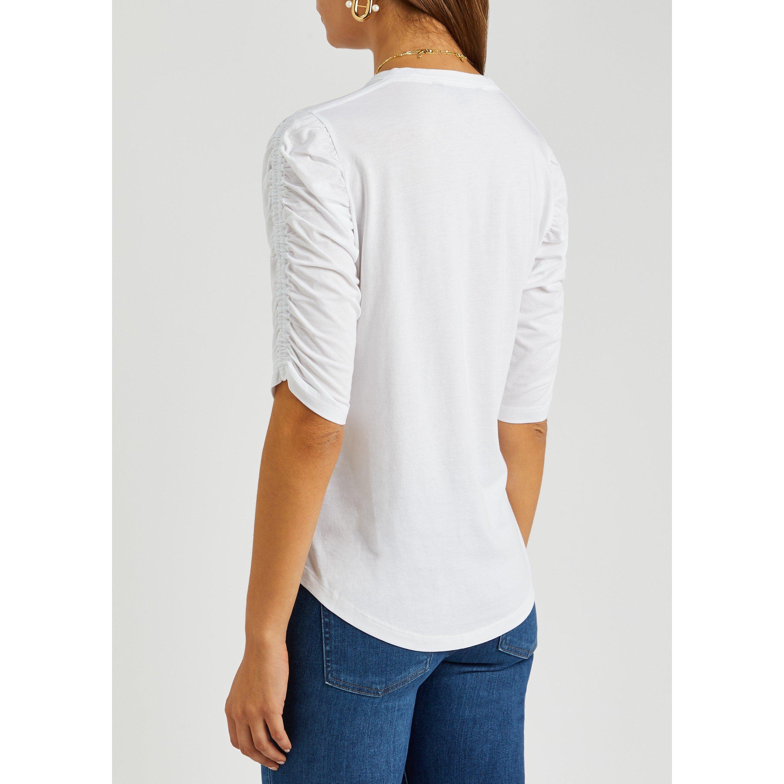 WHITE - Veronica Beard - T SS WALDORF CREW NECKT EE - 3