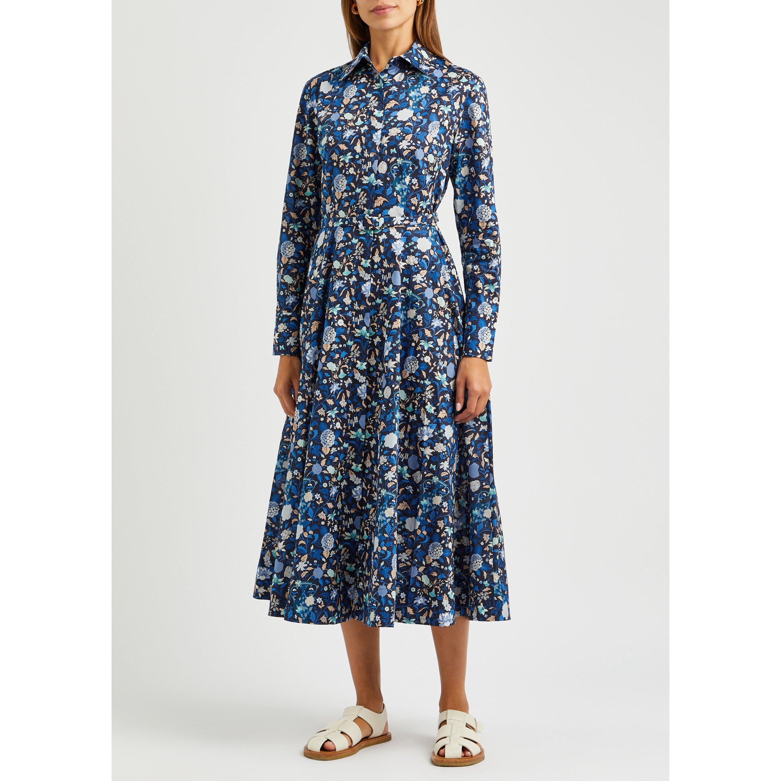 BLUE AND OTHER - Evi Grintela - SD LANA LS FLORAL MIDI DRESS - 2