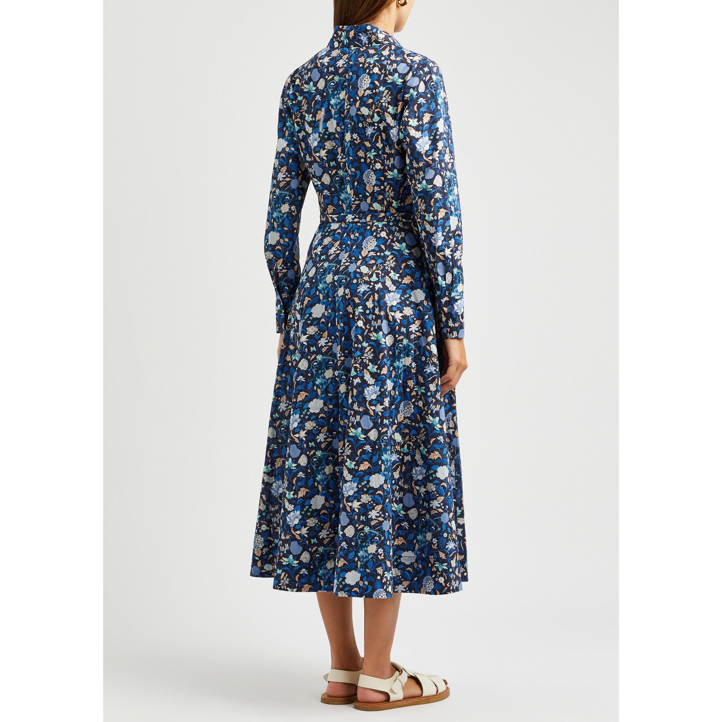 BLUE AND OTHER - Evi Grintela - SD LANA LS FLORAL MIDI DRESS - 3