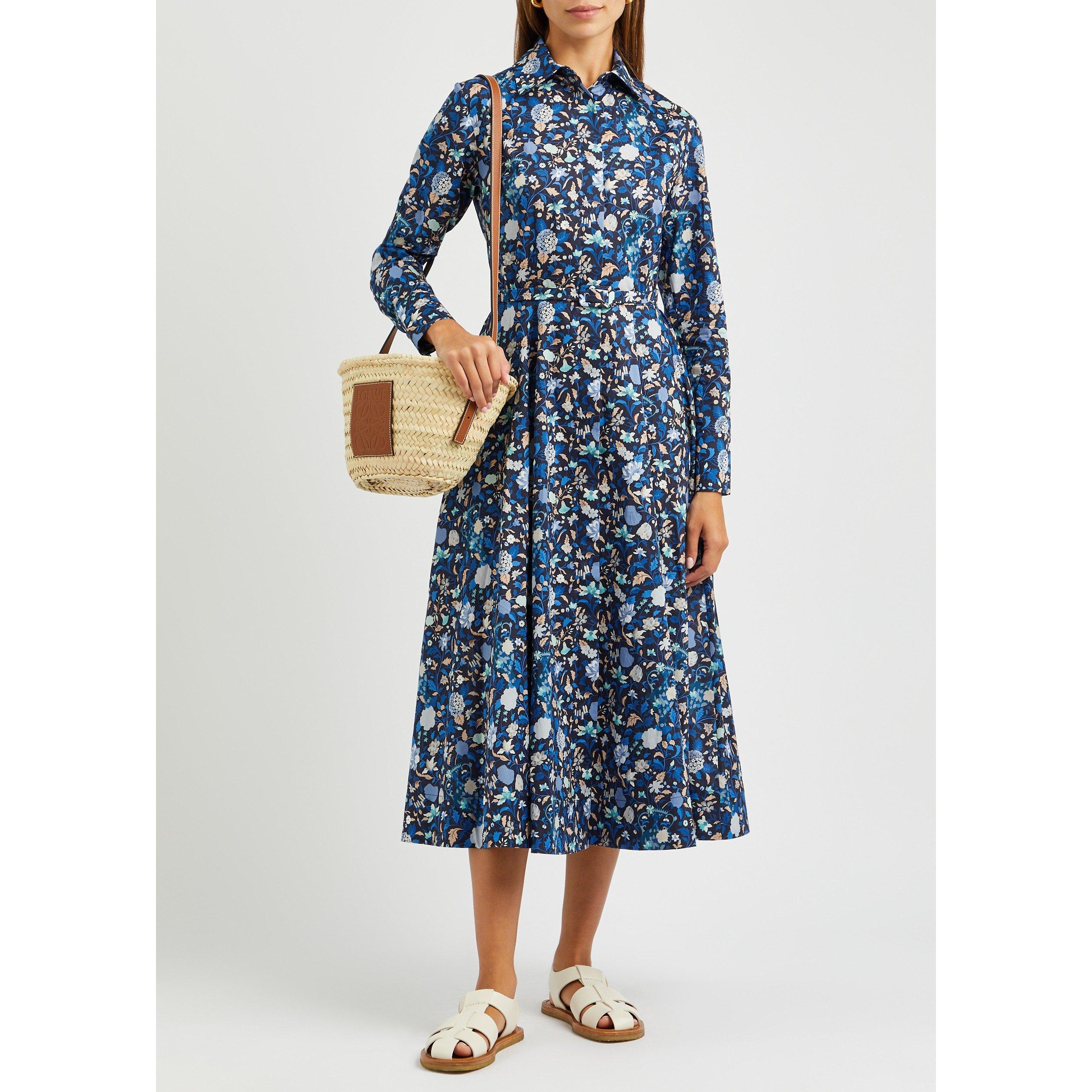 BLUE AND OTHER - Evi Grintela - SD LANA LS FLORAL MIDI DRESS - 5