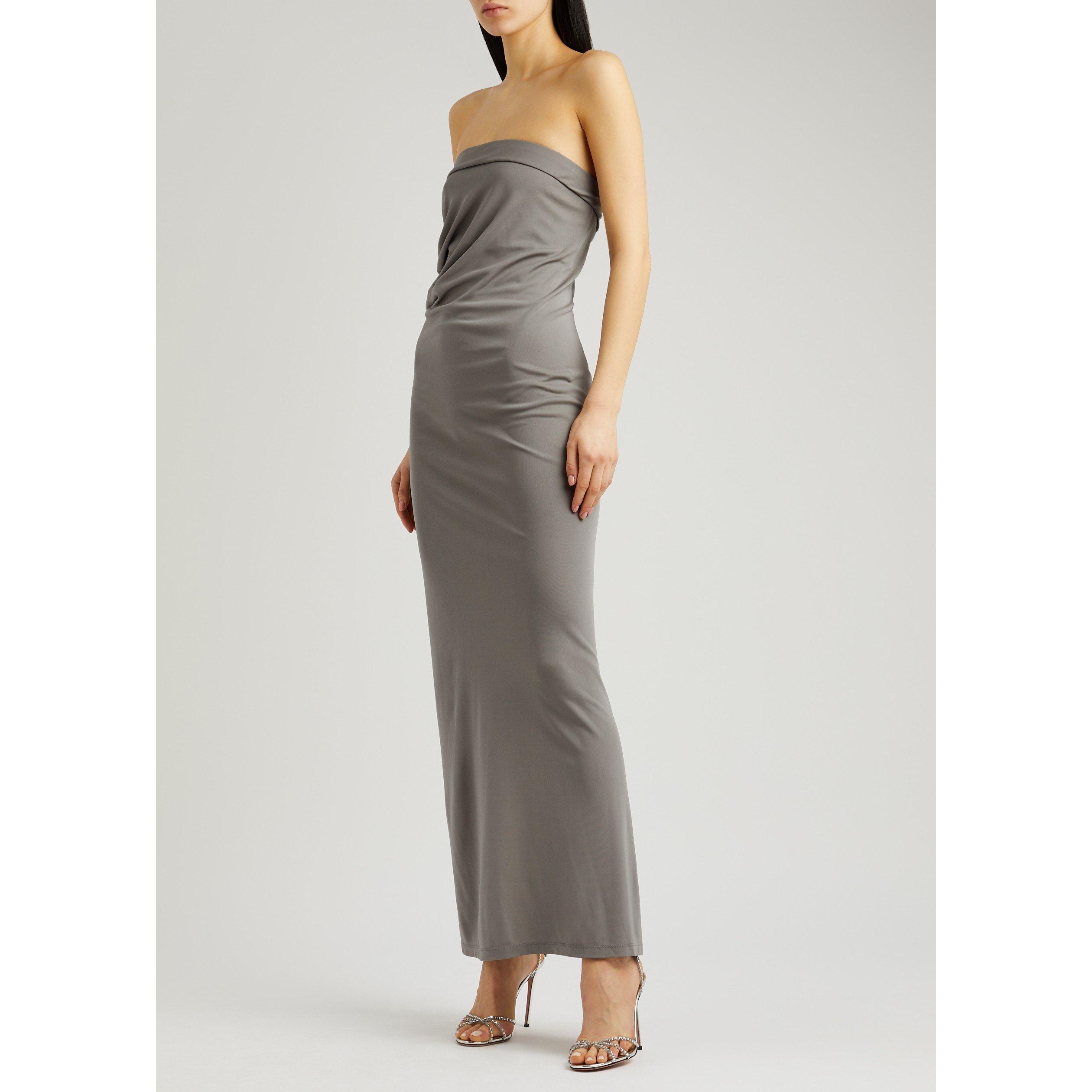 GREY - Christopher Esber - LD STRAPLESS RUCHE DRESS - 2