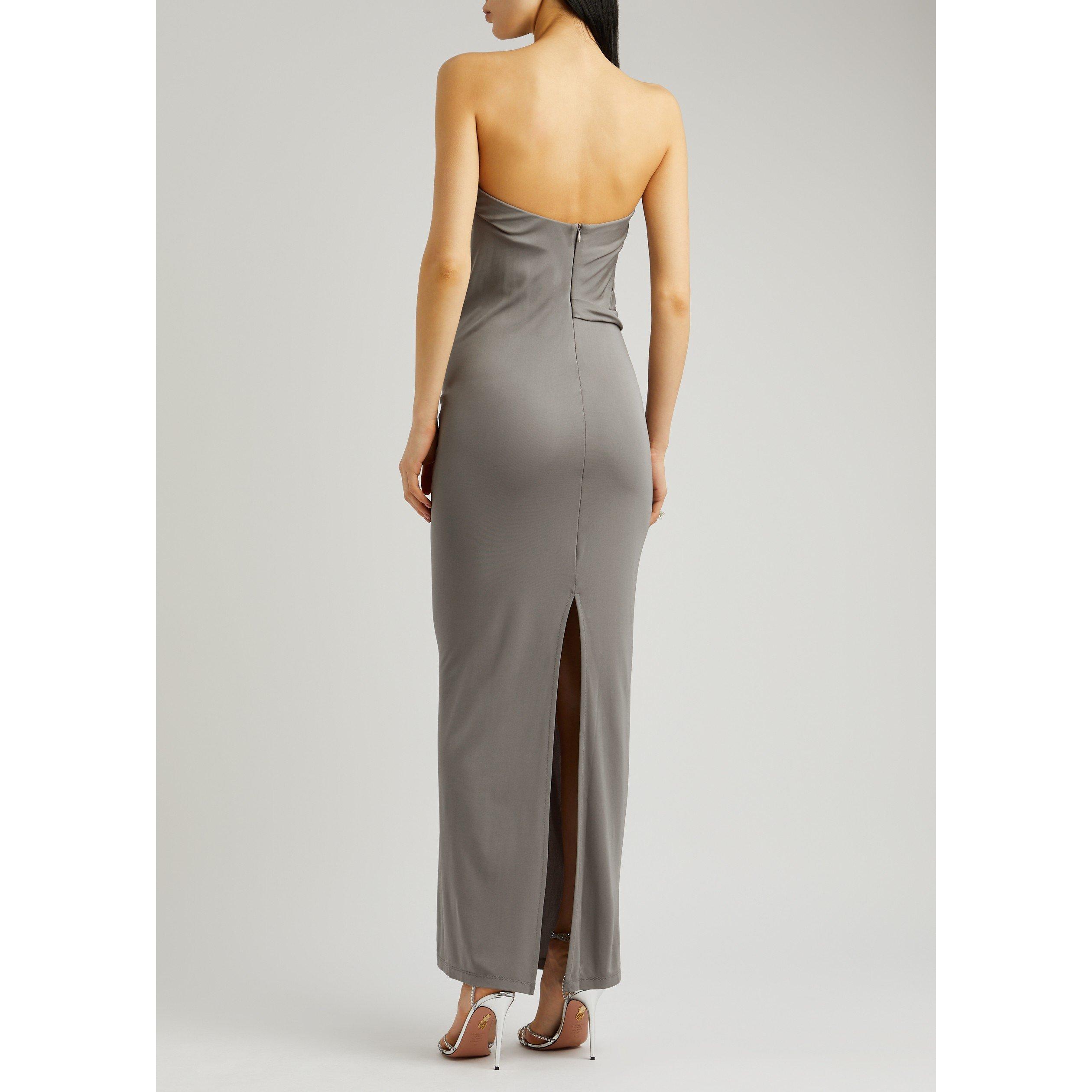 GREY - Christopher Esber - LD STRAPLESS RUCHE DRESS - 3