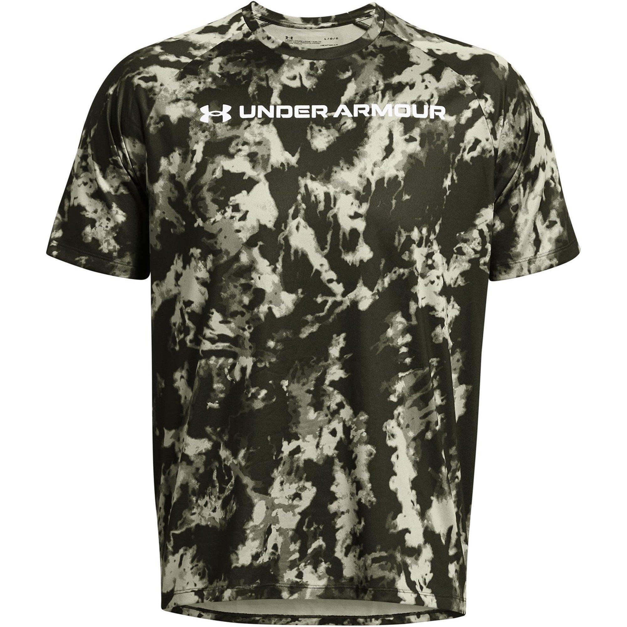 Under Armour Tech Camo Short-Sleeve Performance Gym Top