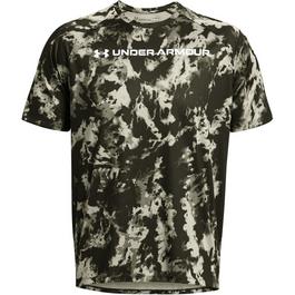Under Armour Tech Camo Short-Sleeve Performance Gym Top