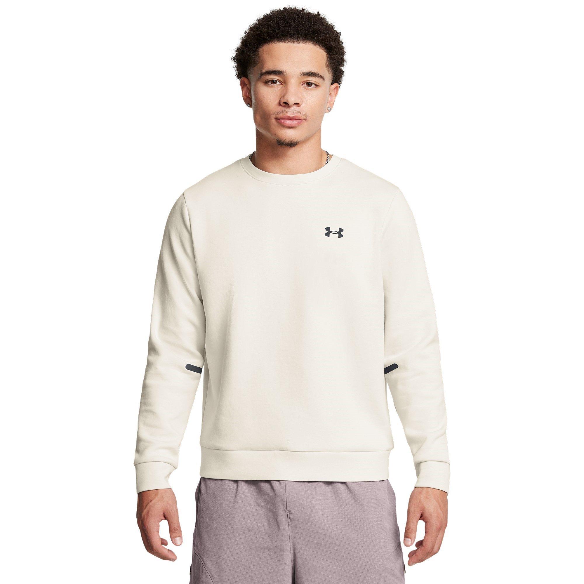 Sum White/Black - Under Armour - Men's Unstoppable Fleece Long-Sleeve T-Shirt - 3