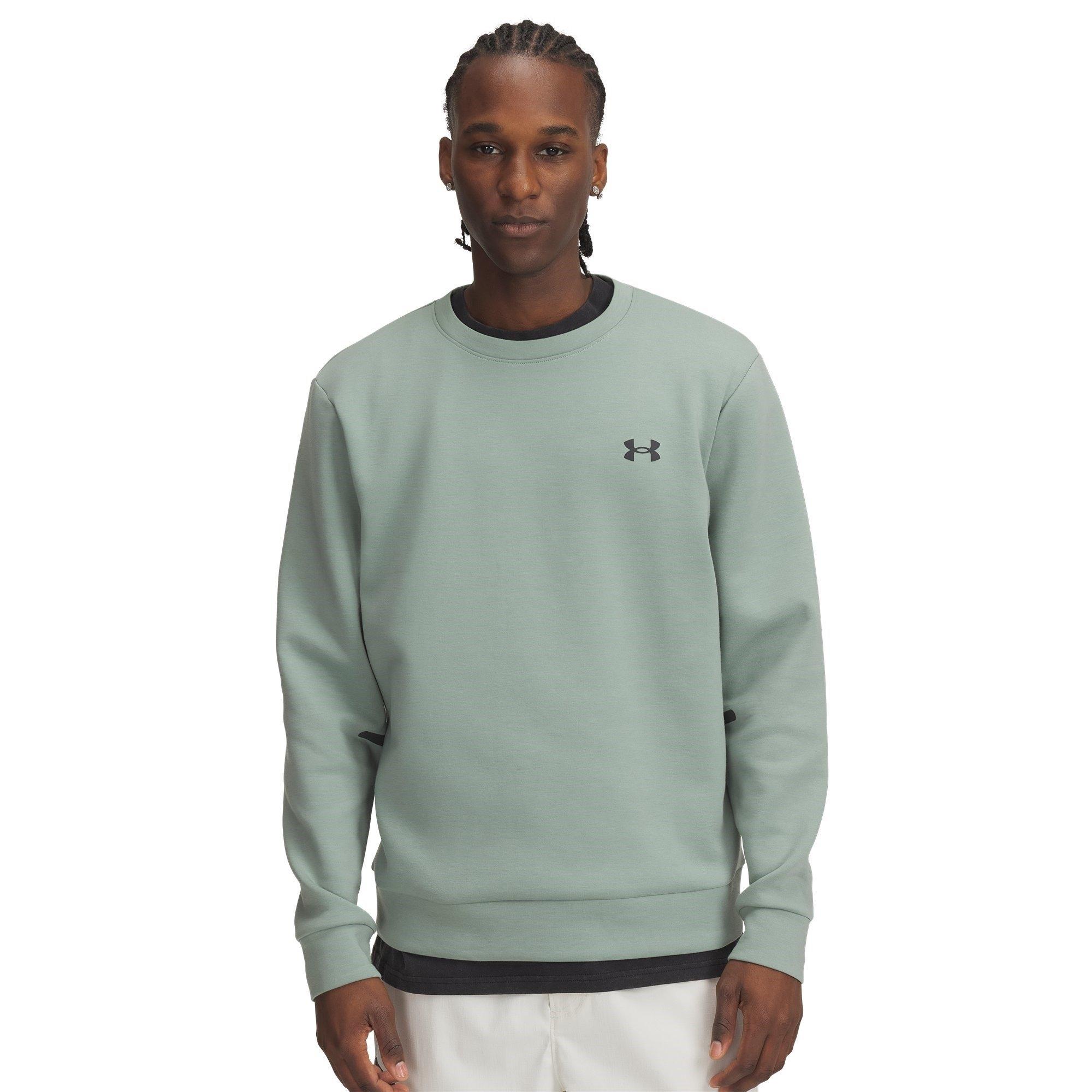 Green/Black - Under Armour - Men's Unstoppable Fleece Long-Sleeve T-Shirt - 1